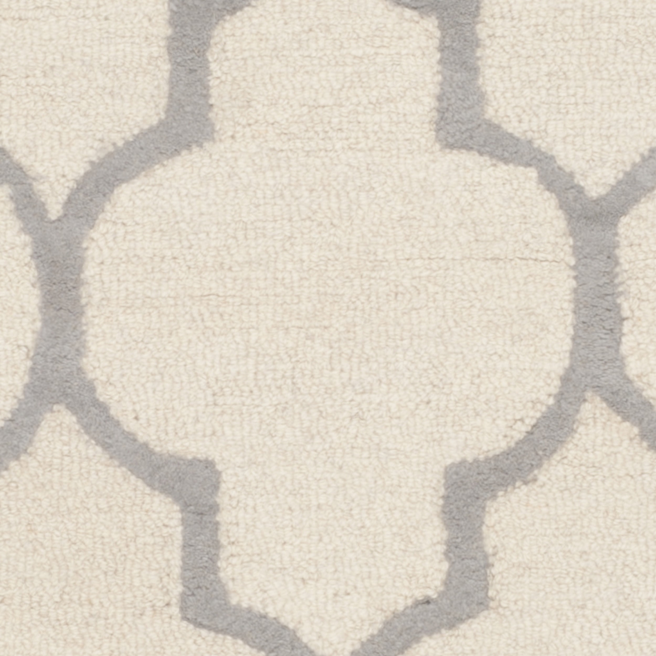 SAFAVIEH Cambridge Kevin Geometric Wool Runner Rug, Ivory/Silver, 2'6" x 8' - Image 5