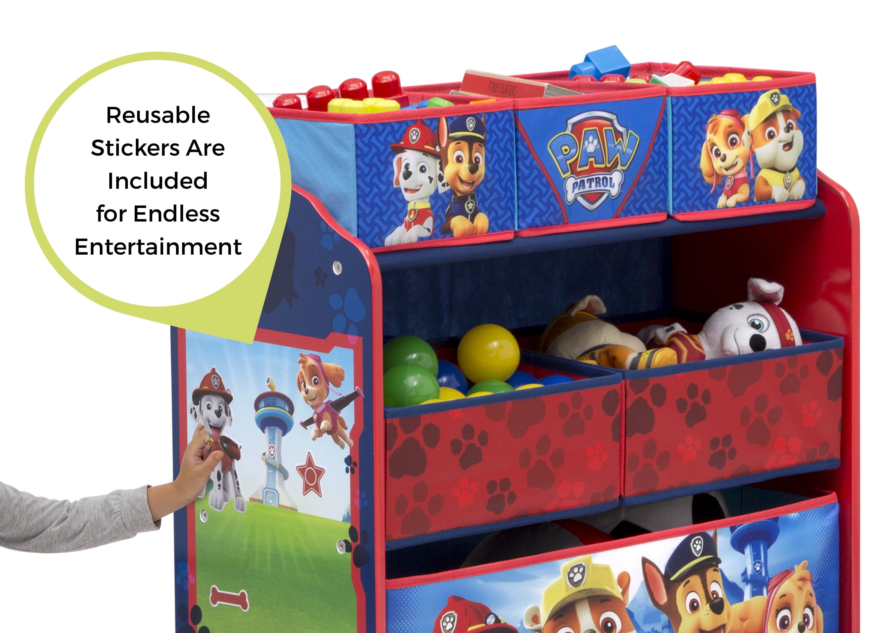 Paw Patrol 4-Piece Toddler Playroom Set – Includes Table, 2 Chairs & Toy Bin, Blue - Image 3