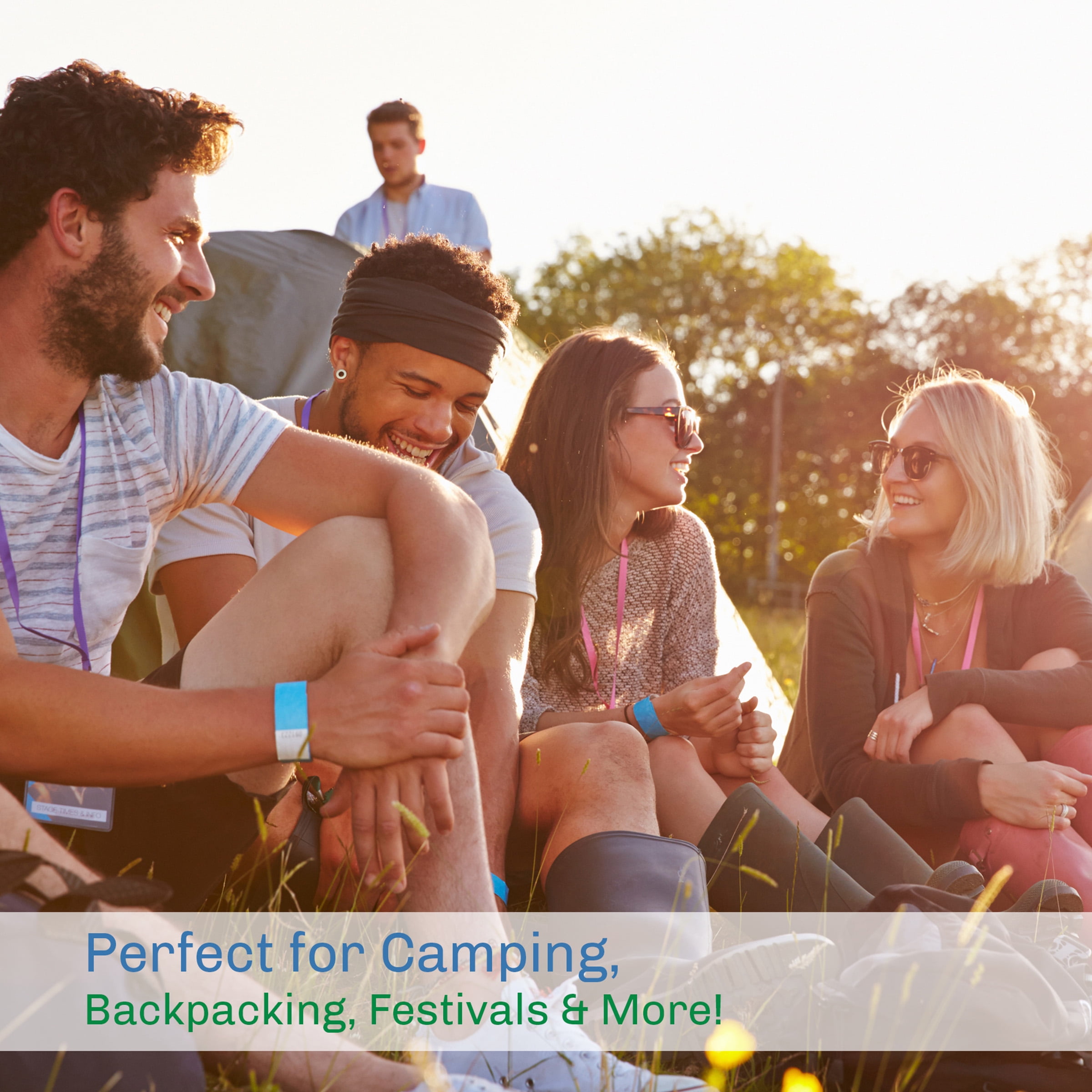 2-Person Camping Tent - Includes Rain Fly and Carrying Bag - by Wakeman Outdoors (Blue) - Image 9