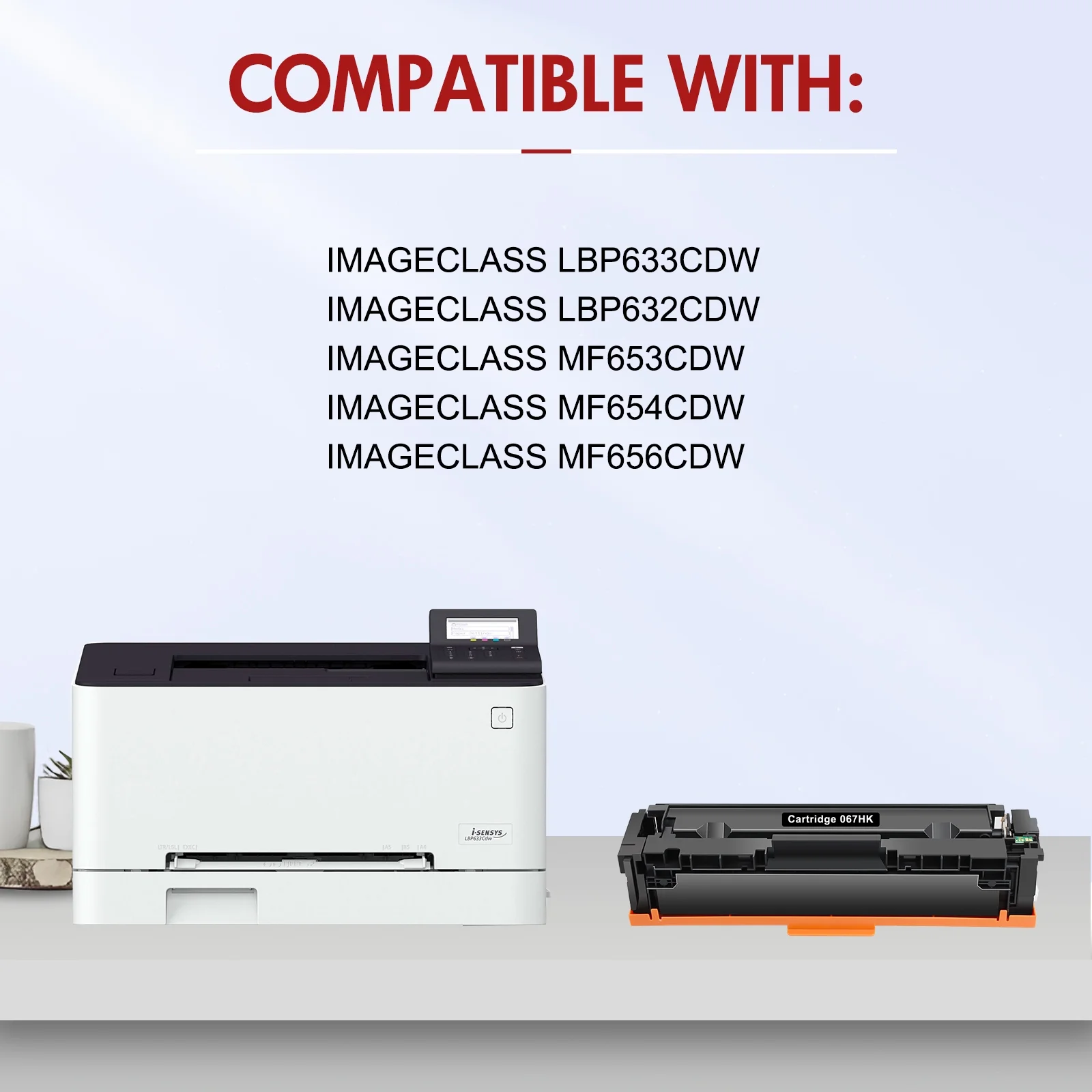 067H Toner Cartridge Compatible for Canon 067H 067 CRG-067H ImageCLASS MF656Cdw MF654Cdw MF653Cdw LBP633Cdw LBP632Cdw High Yield Printer Toner (4-Pack,Black Cyan Magenta Yellow) - Image 3