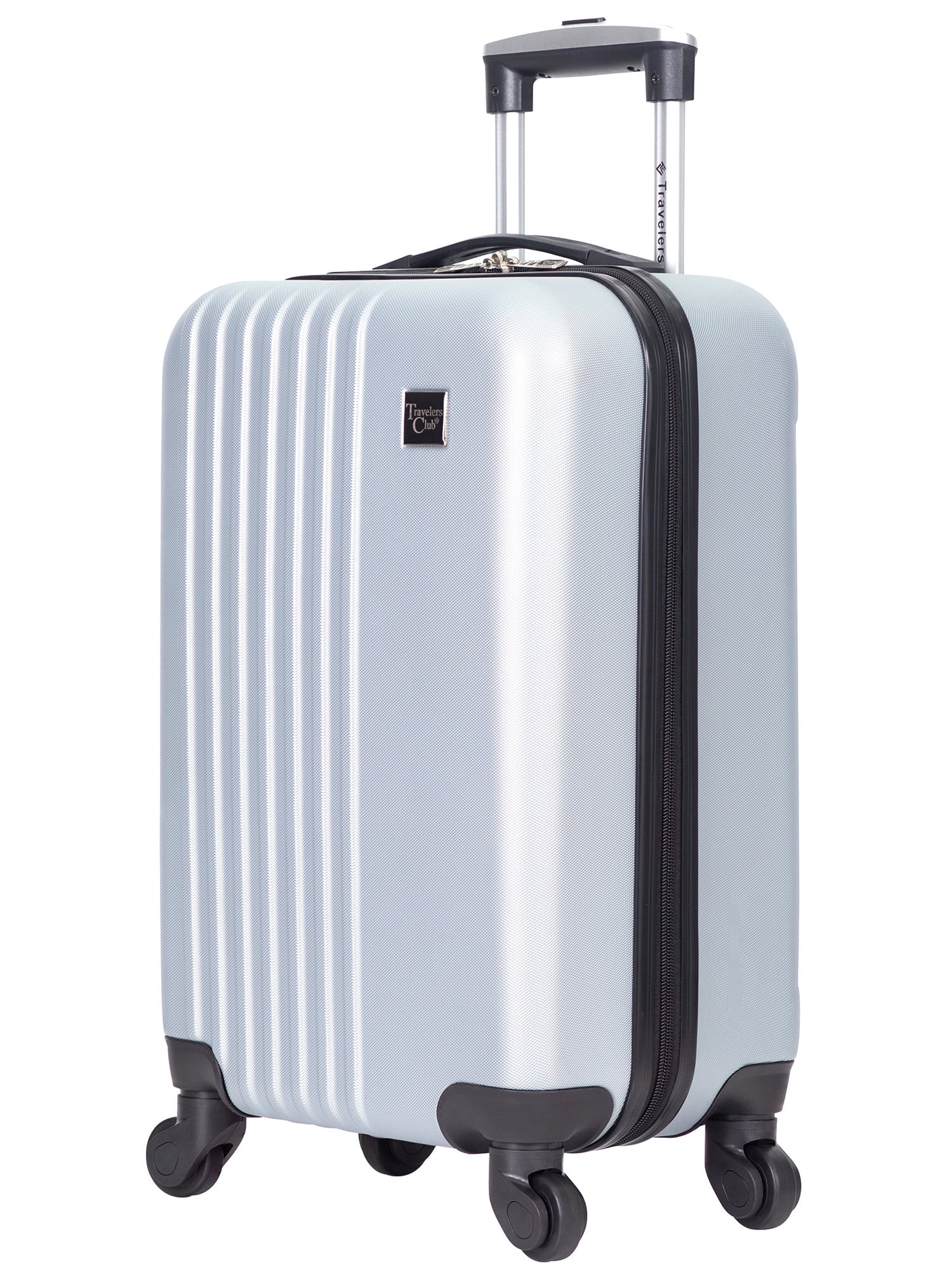 Travelers Club Hard Side 20-inch Spinner Rolling Carry-on Luggage, Silver - Image 6