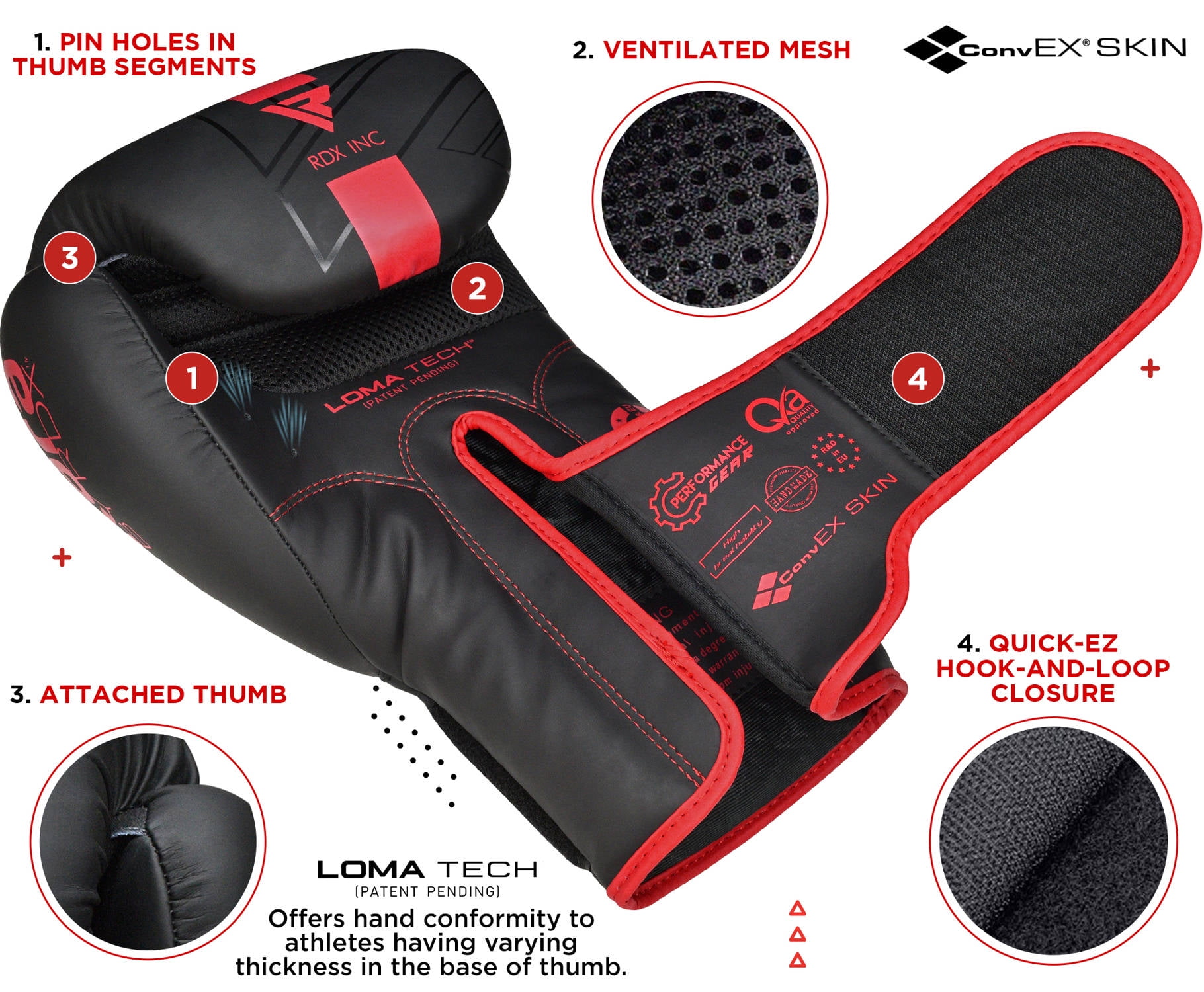 RDX Boxing Pads and Gloves Set, Maya Hide Leather KARA Hook and Jab Curved Focus Mitts with Punching Gloves for MMA, Muay Thai, Kickboxing Coaching, Martial Arts. - Image 9