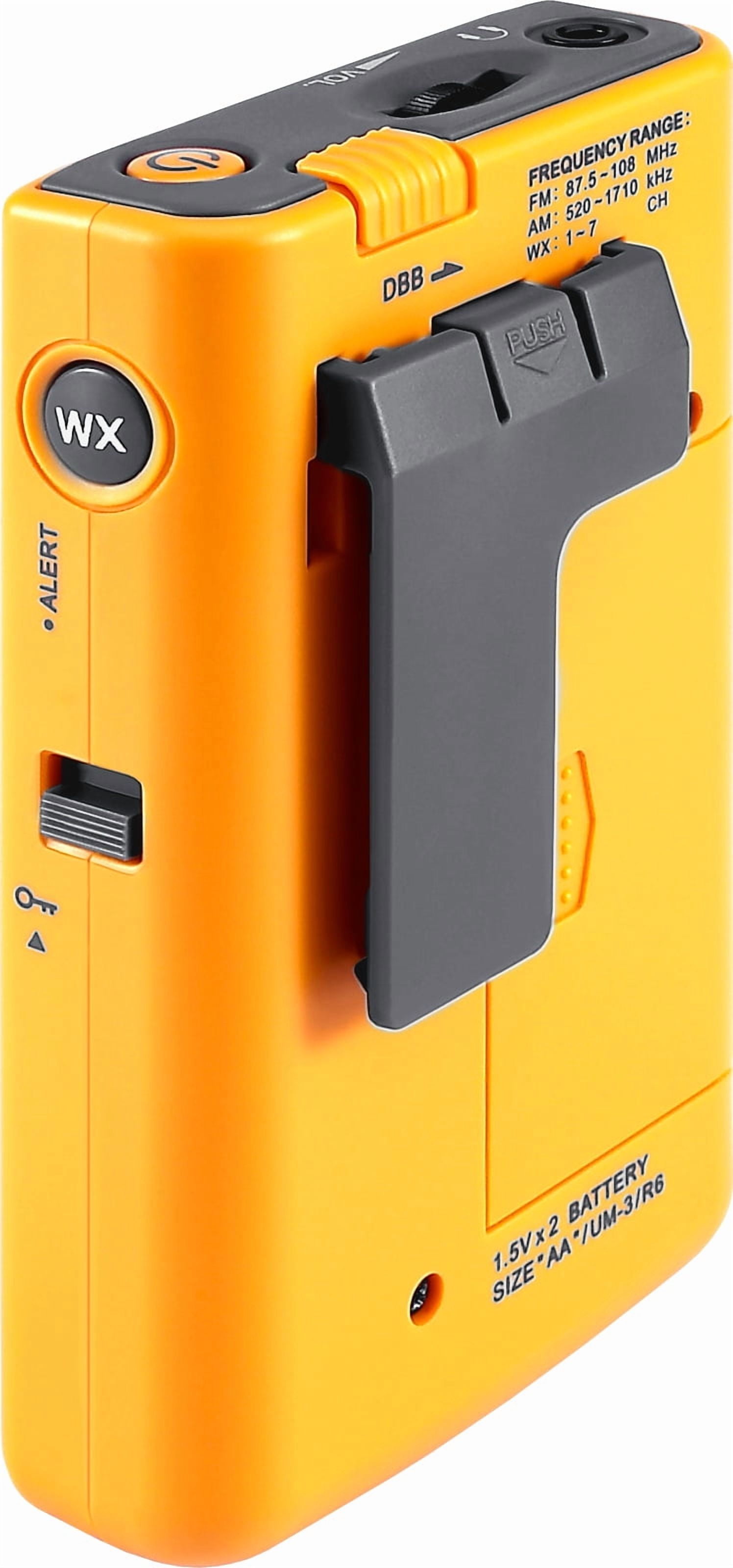 Sangean Portable AM/FM Radios, Yellow, DT-400W - Image 3