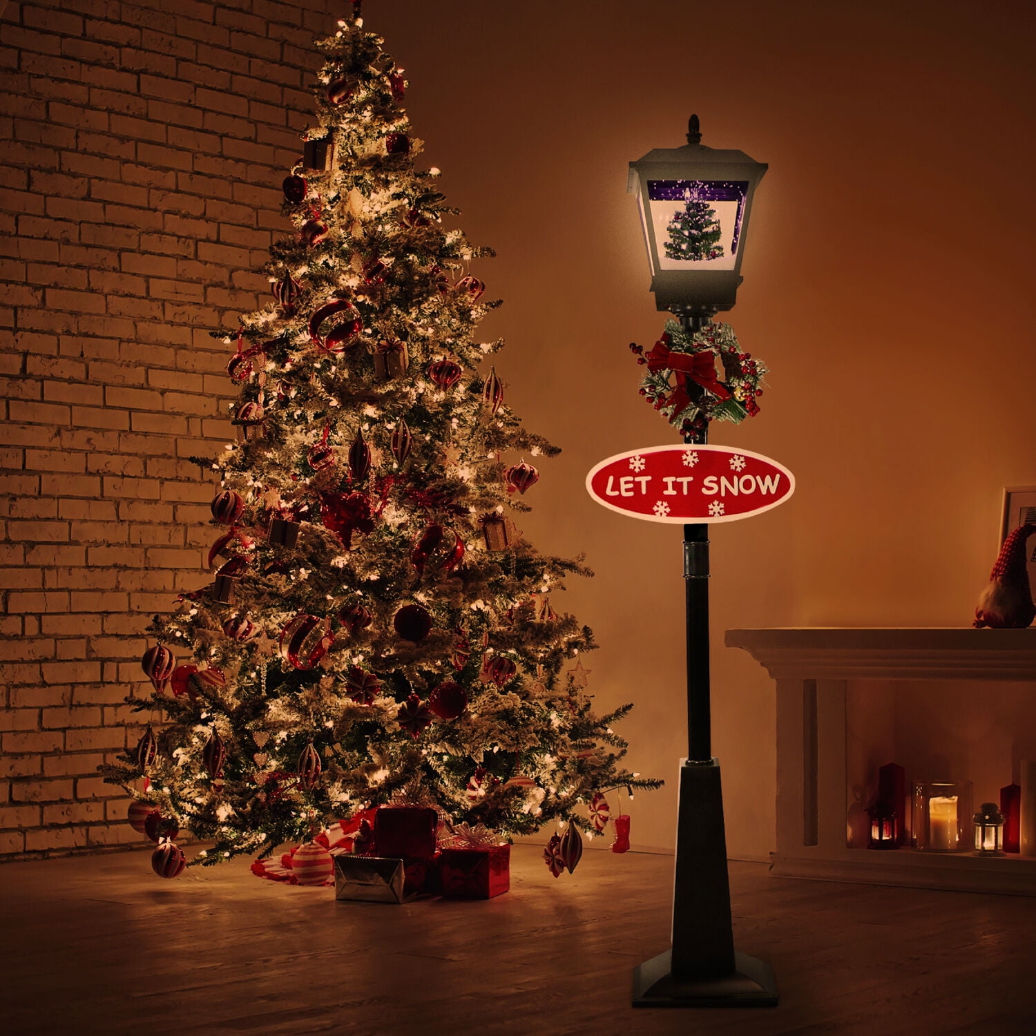 Fraser Hill Farm 5.9 ft Musical Snowy Christmas Street Lamp in Black, FSSL071A-BLK2 - Image 13