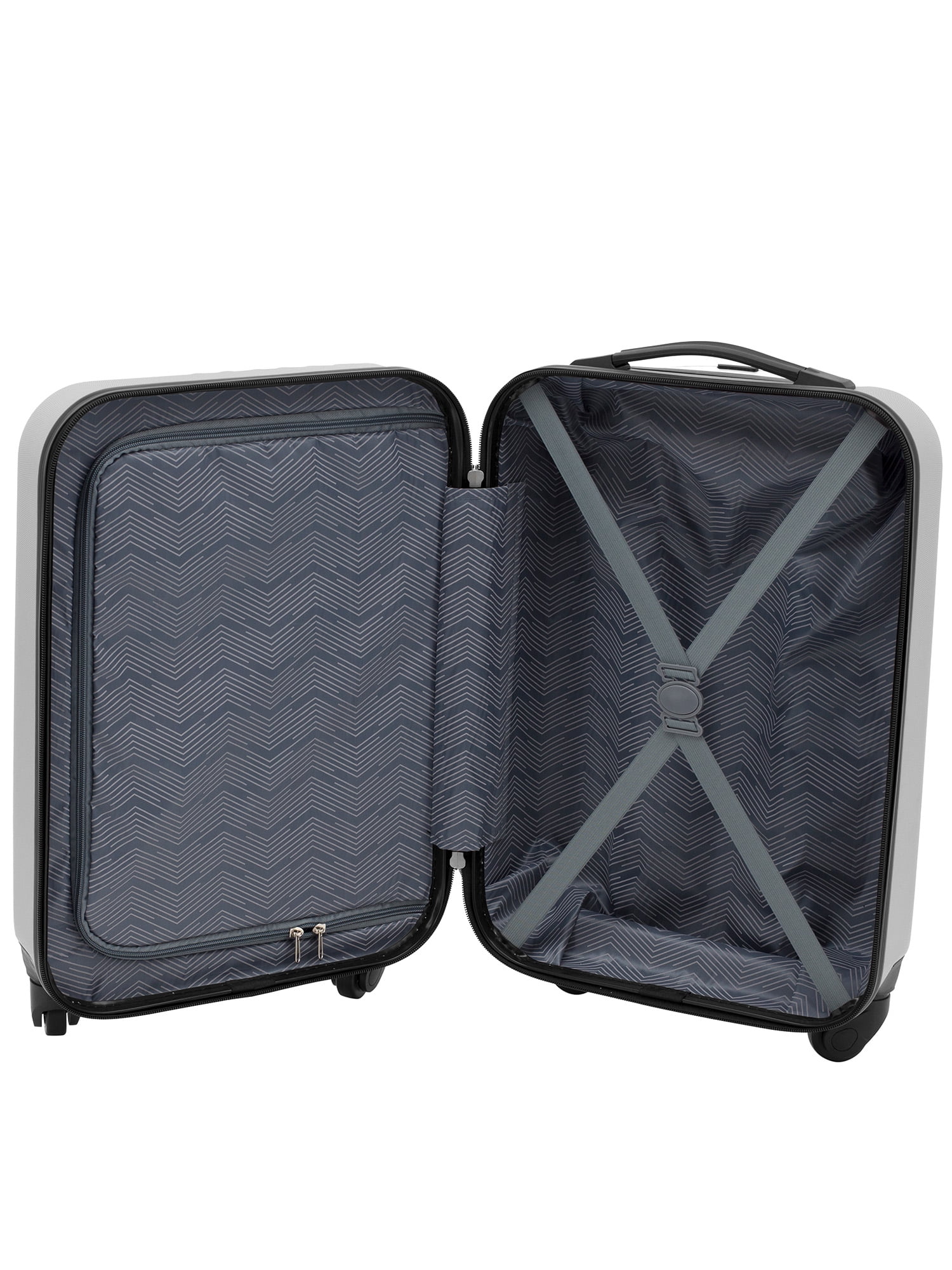 Travelers Club Hard Side 20-inch Spinner Rolling Carry-on Luggage, Silver - Image 3