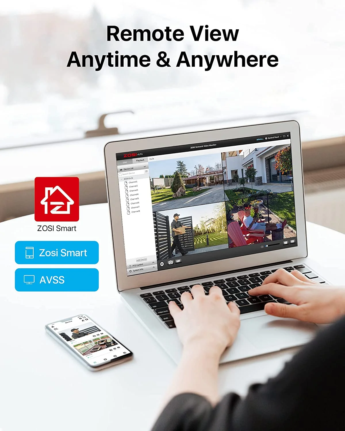 ZOSI 16CH 3K Lite CCTV DVR Video Recorder with 2TB Hard Drive. Hybrid Surveillance 4-in-1 DVR Supports HD-TVI, CVI CVBS AHD 960H Security Cameras, Remote Viewing, Motion Detection,24/7 Record - Image 3