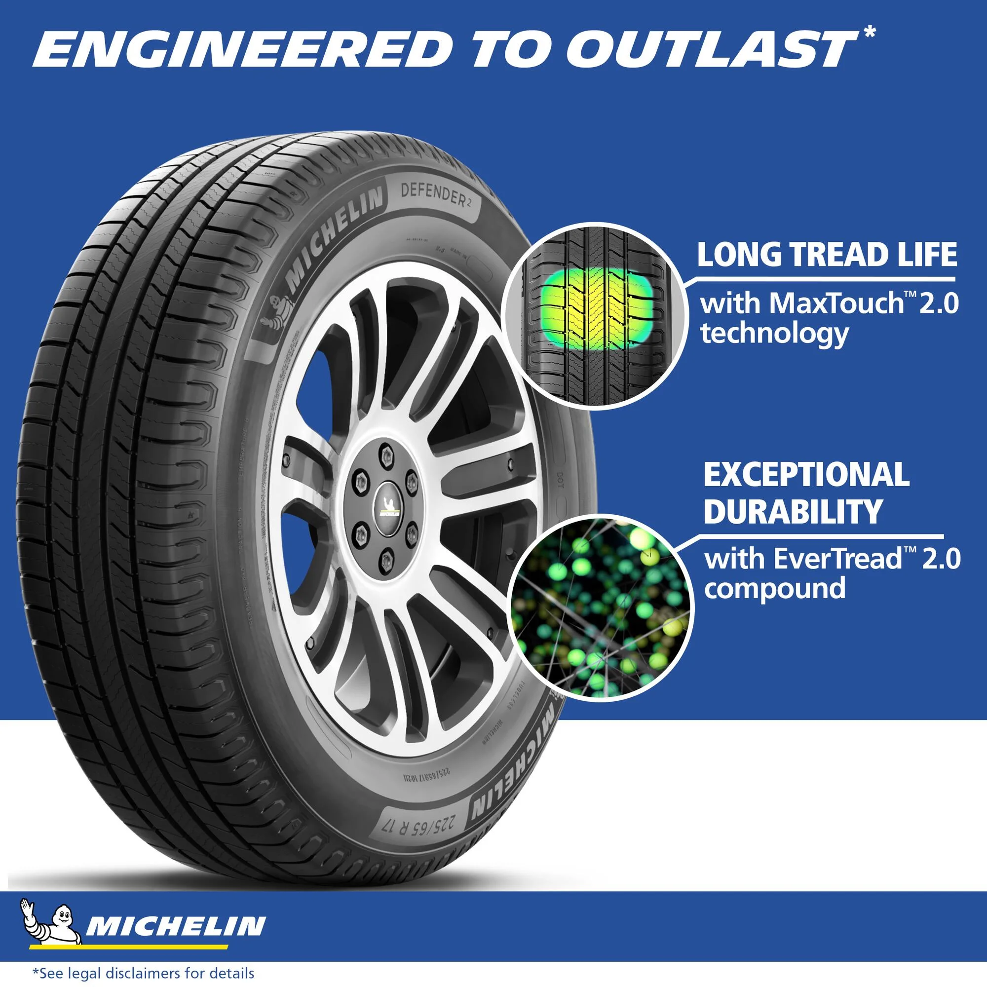 Michelin Defender 2 All-Season 235/55R17 99H Tire - Image 4