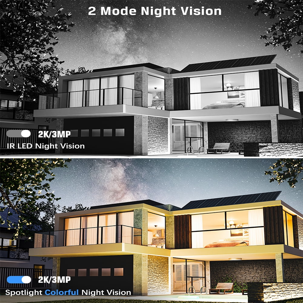 Xega XG-01-4G-1Pack 2K HD 2-Channel 4MP Outdoor Surveillance Camera with Sim Card, Black, 1-Pack - Image 3