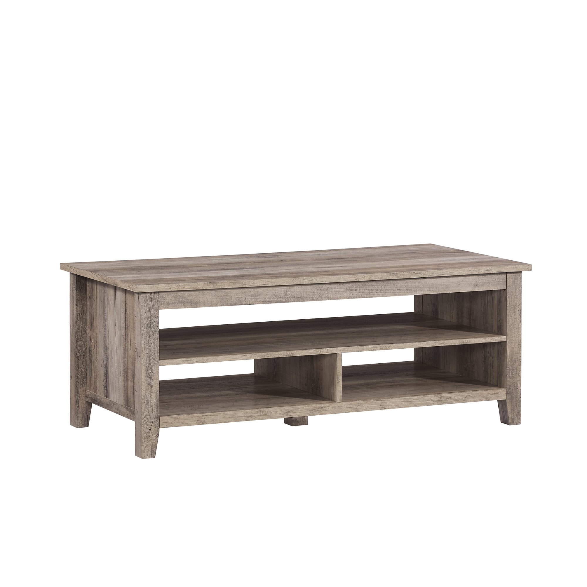 Walker Edison Modern Grooved Side Panel Coffee Table, Grey Wash - Image 9