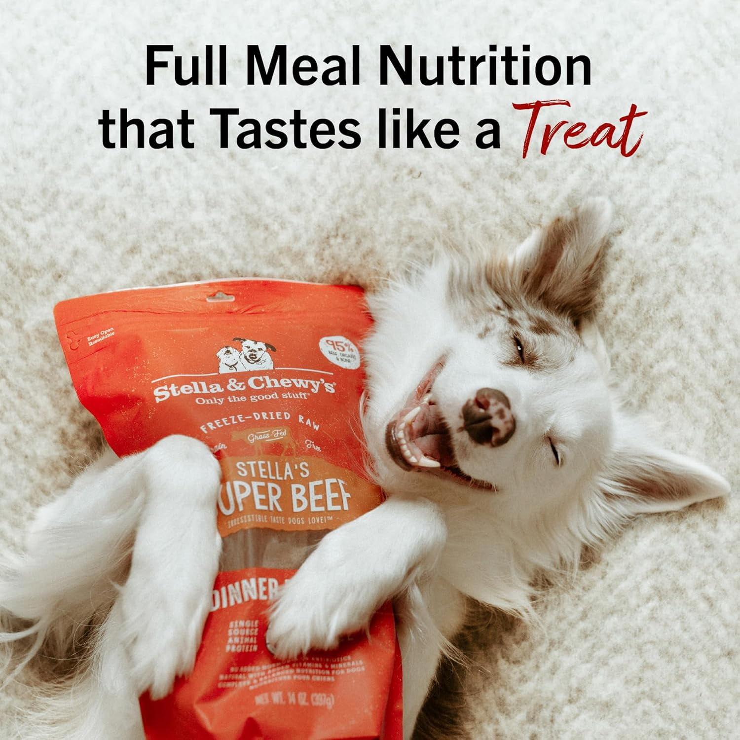 Stella & Chewy's Freeze-Dried Raw Dinner Patties for Dogs - Stella's Super Beef Recipe - 25 Ounce Bag - Image 4