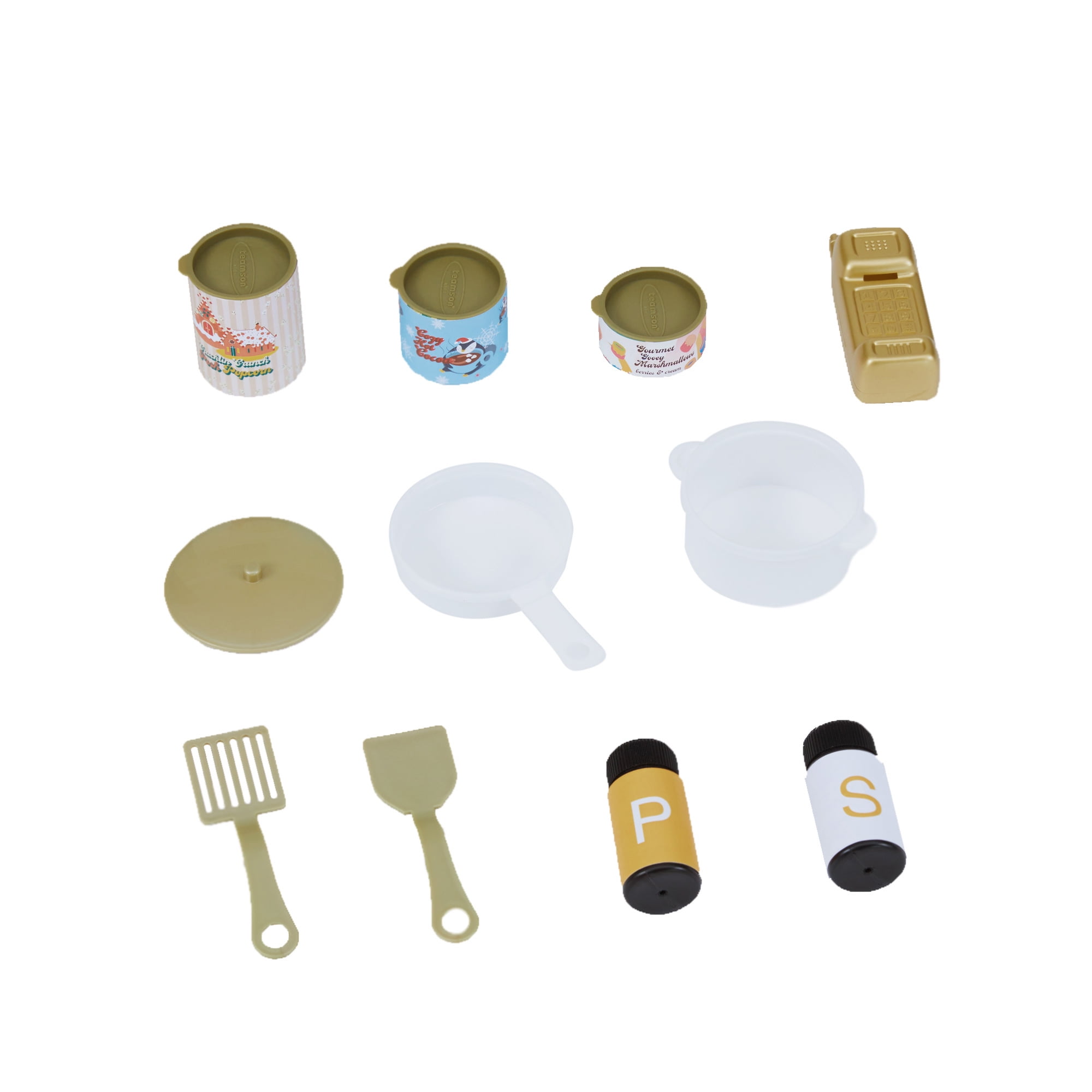 Teamson Kids Petite Versailles Classic Wooden Play Kitchen with Toy Set with Sink, Stove & 11 Accessories - Image 3