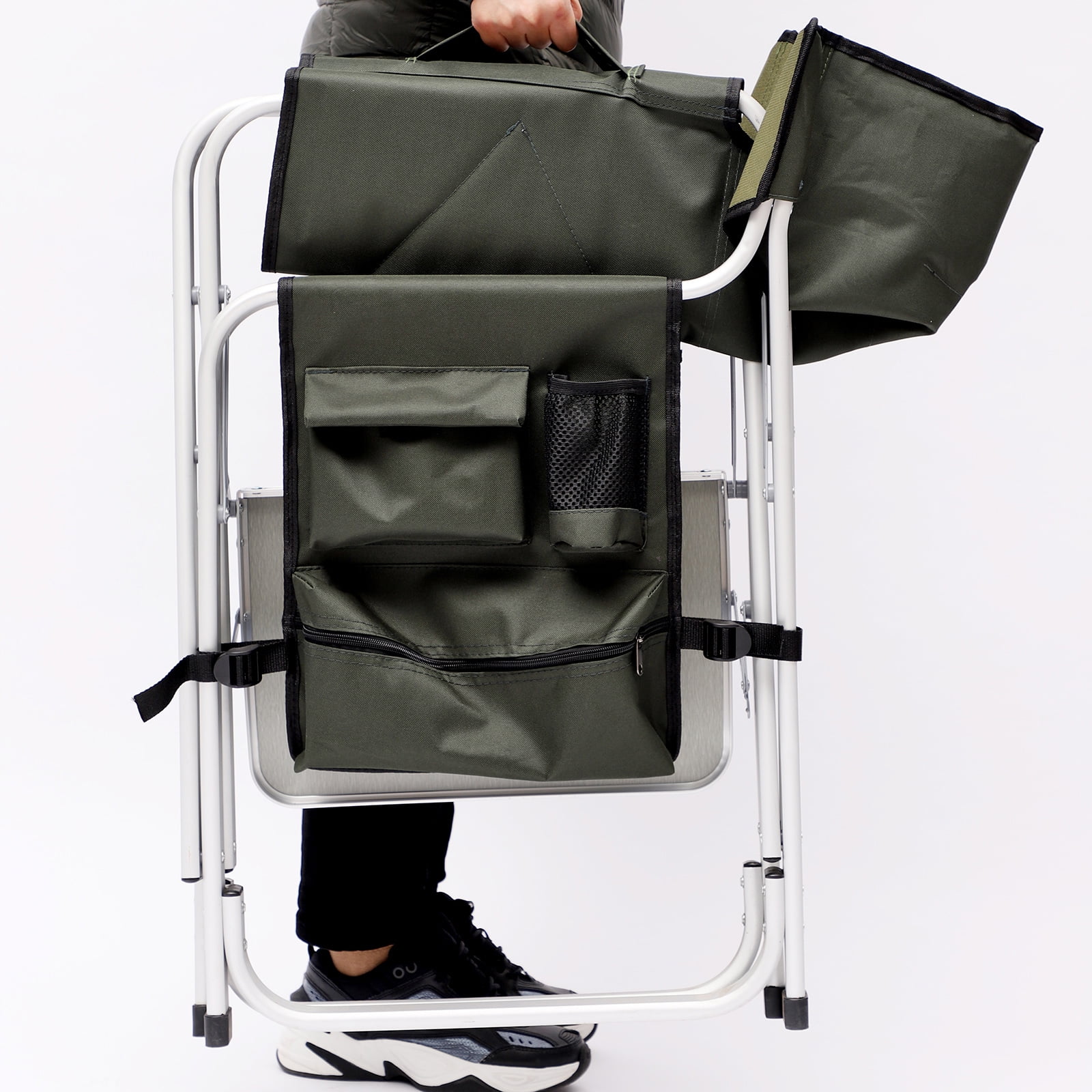 Camping Chairs, Folding Chairs Directors Chairs Foldable, 400lbs Weight Capacity For Outdoor Camping Hiking Outdoor BBQ - Image 5