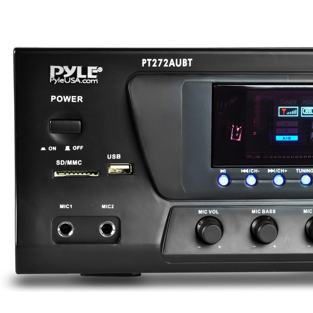 Pyle Stereo Amplifier Receiver with AM FM Tuner, Bluetooth, and Sub Control PT272AUBT - Image 3