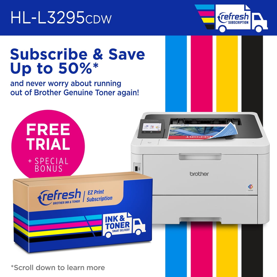 Brother HL-L3295CDW Wireless Compact Digital Color Printer with Laser Quality Output, Duplex, NFC and Mobile Printing & Ethernet - Image 8