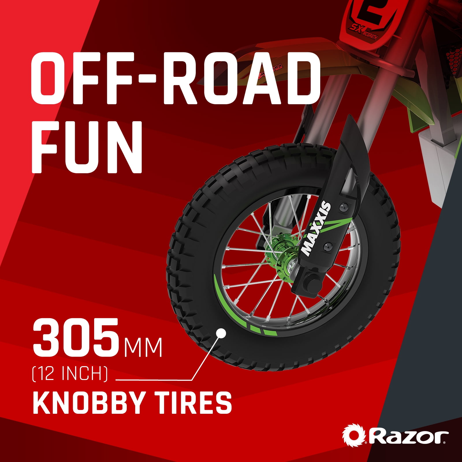 Razor Dirt Rocket SX350 McGrath - 24V Electric Powered Dirt Bike, up to 14 mph, for Child Ages 8+ - Image 4