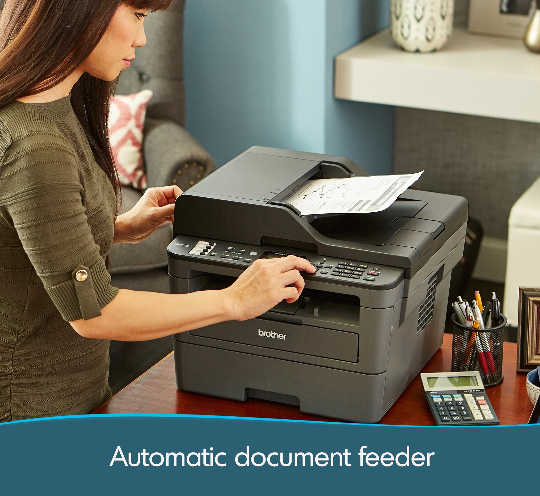 Brother MFC-L2710DW Monochrome Laser All-in-One Printer, Duplex Printing, Wireless Connectivity - Image 6