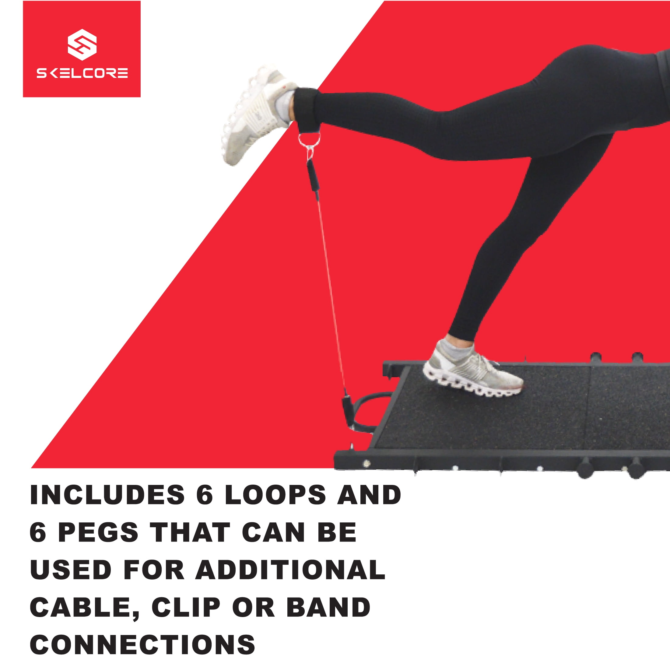 Skelcore Platform Trainer, Full Body Home Gym System, Weights or Bands, Black - Image 8