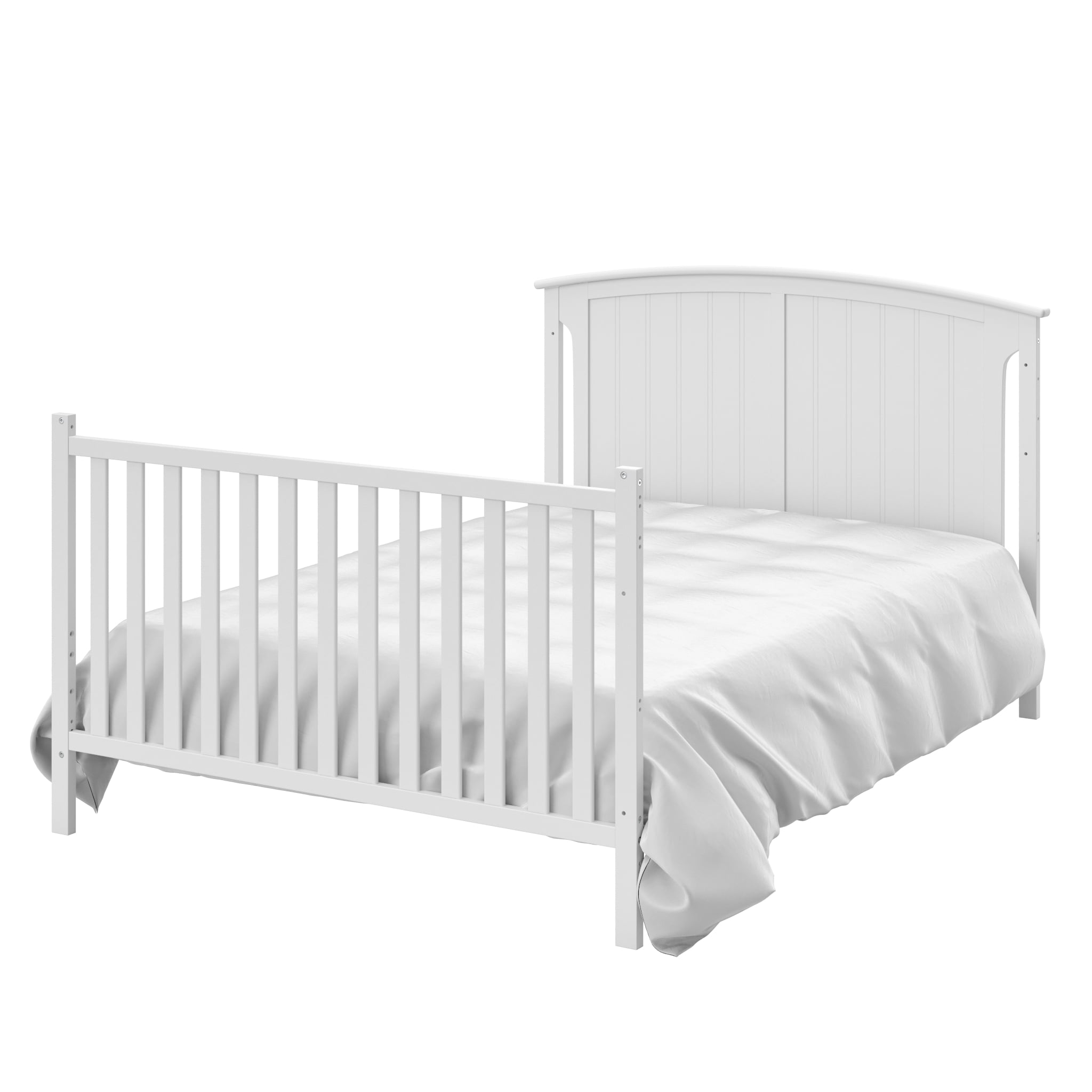 Storkcraft Steveston 5-in-1 Convertible Baby Crib & Changer, White - Image 3
