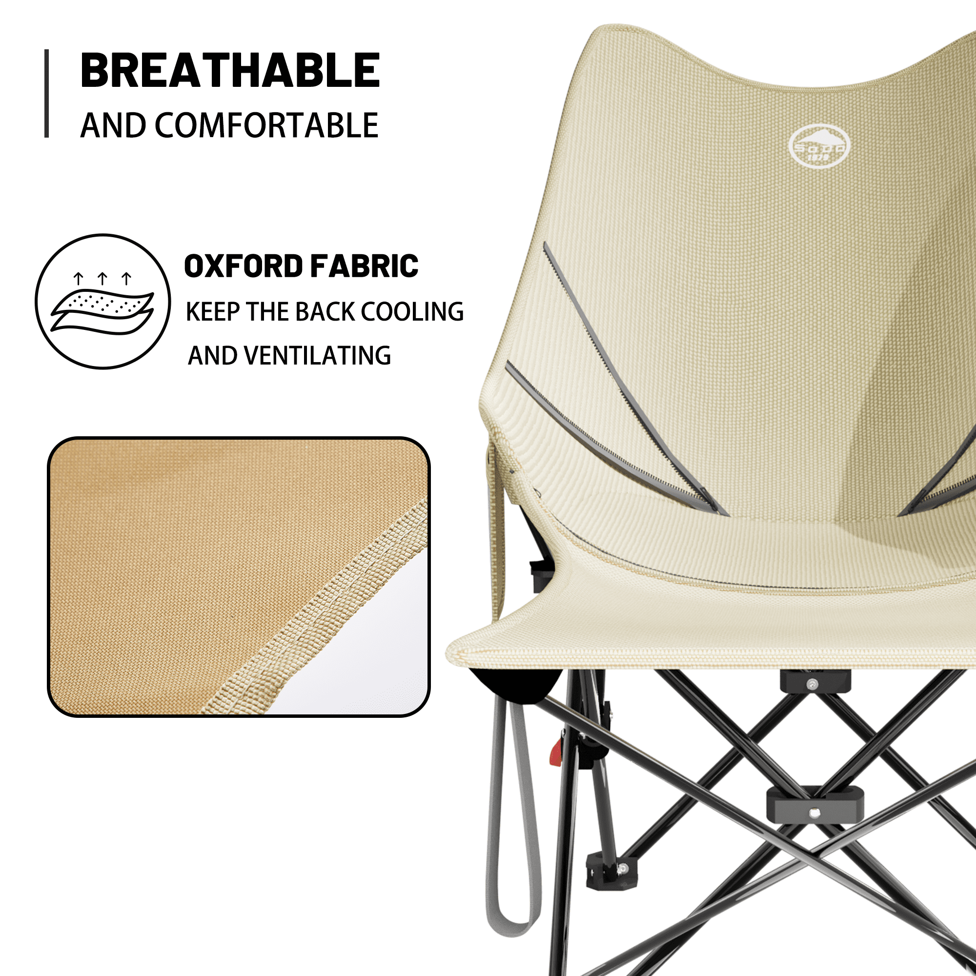 Camping Chair with Foot Rest Heavy Duty for Adults, Adjustable Beach Chair, Compact Lawn Chairs Backpacking, Portable Folding Camping Chair, Lightweight Backpacking Chair - Image 8