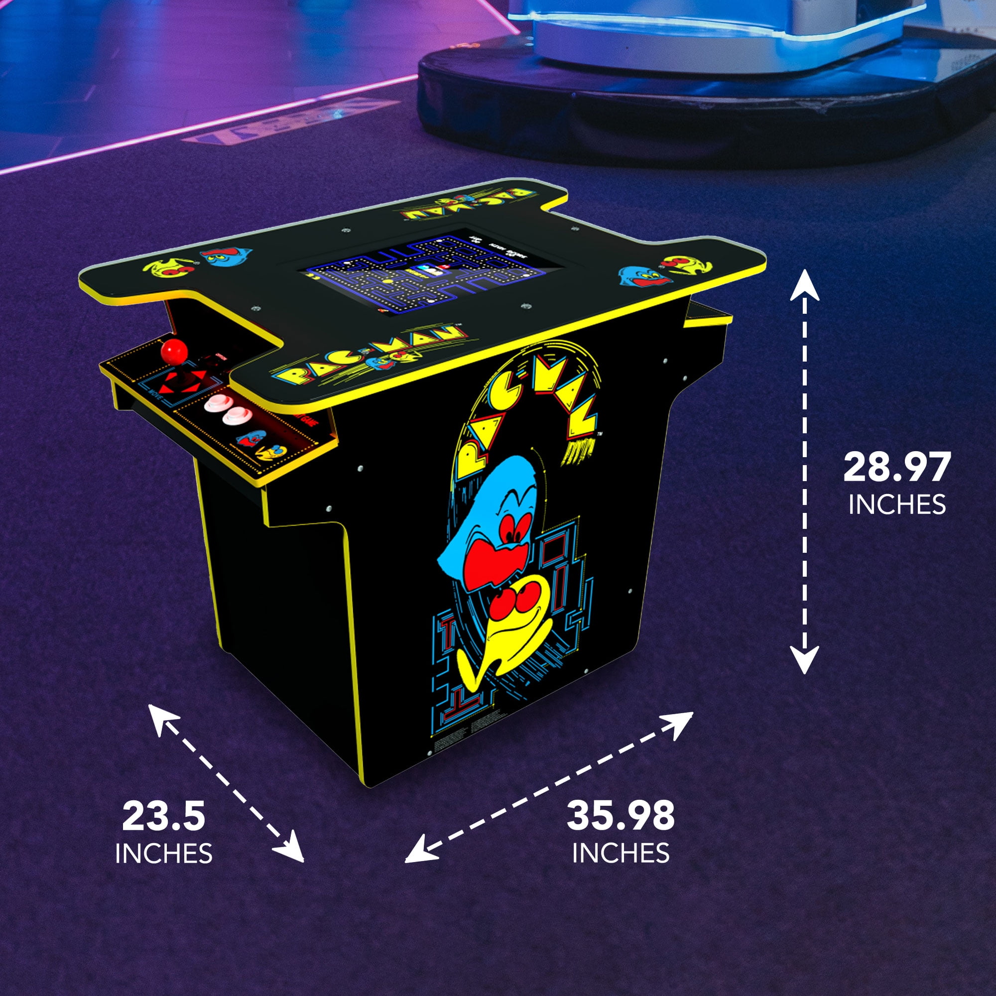 Arcade1UP - Pac-Man Head-to-head (H2H), 12 Games in 1, Gaming Table w-Lit Deck - Image 5
