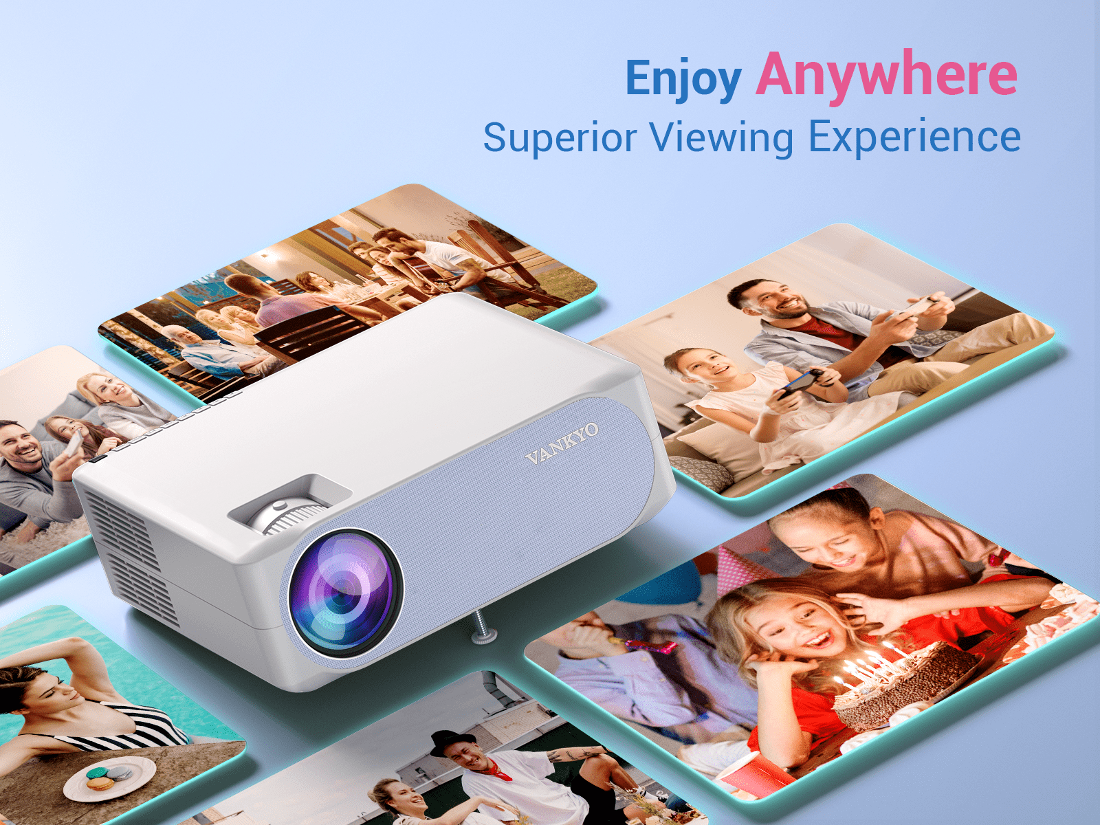 VANKYO Performance V630W Native 1080P Projector, Full HD 5G Wifi Projector with LCD Display - Image 4