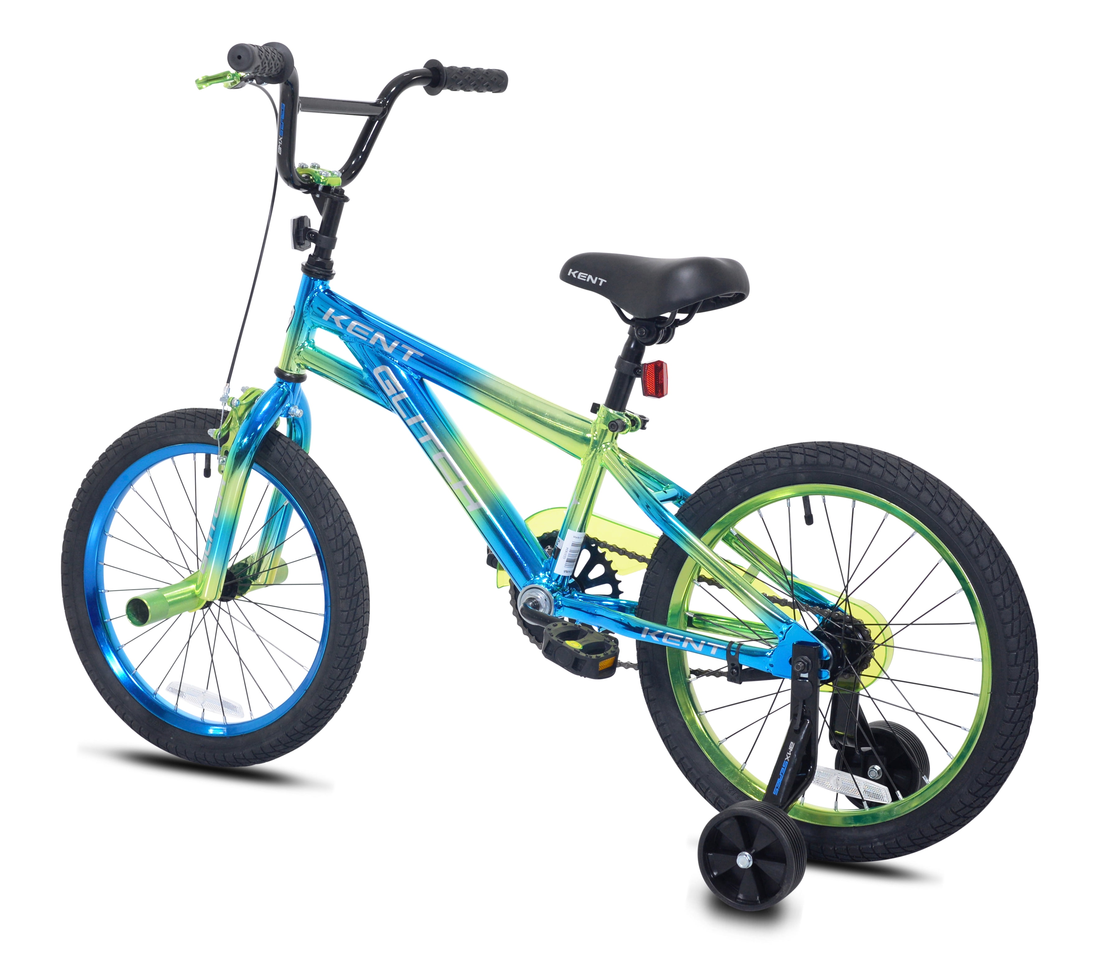 18" Kent Glitch BMX Child Bicycle, 18" Wheels, Kids Ages 6-12 Years, Blue/Green - Image 6