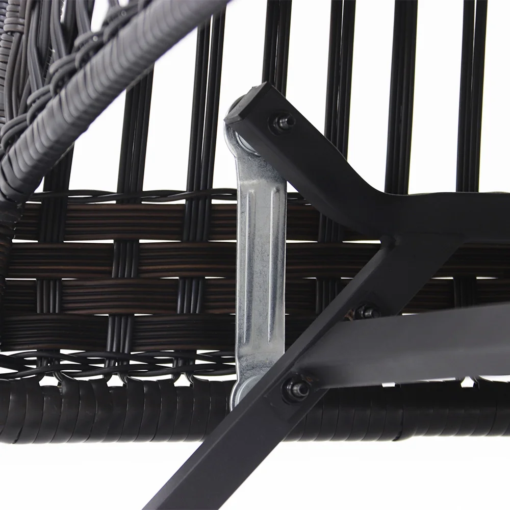 Abble Glider Conversation 2 Piece Wicker Seating Group Set with Cushions - Image 4