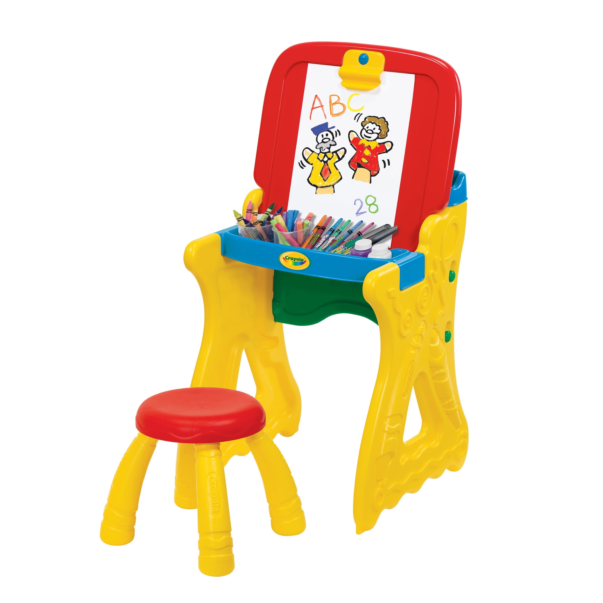 Crayola Play 'N Fold Art Studio Easel Desk & Chair Set for Kids Room - Image 11
