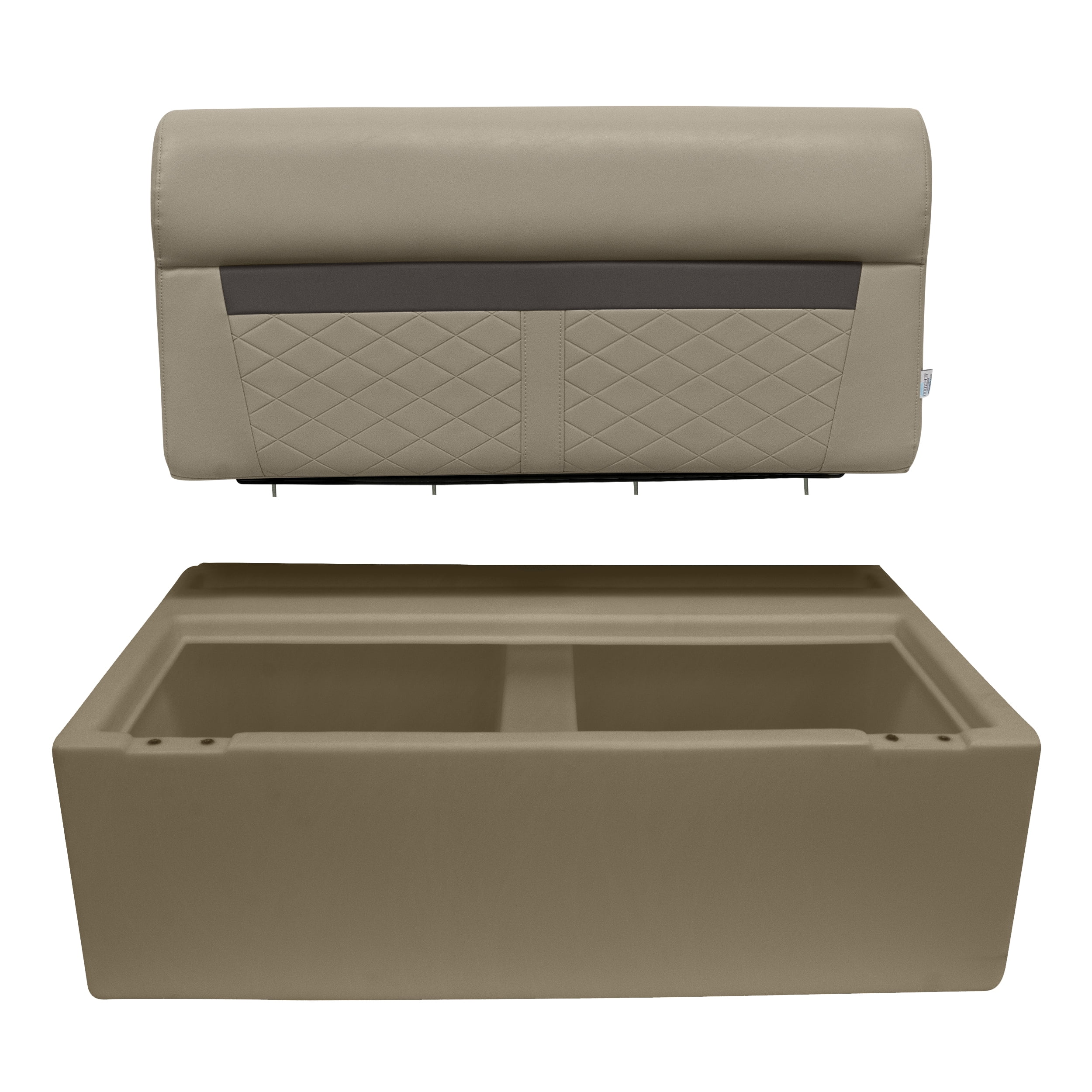Wise 8WD100-1B-207 DLX Series 37" Pontoon Bench Seat - Base Only - Neutral - Image 5