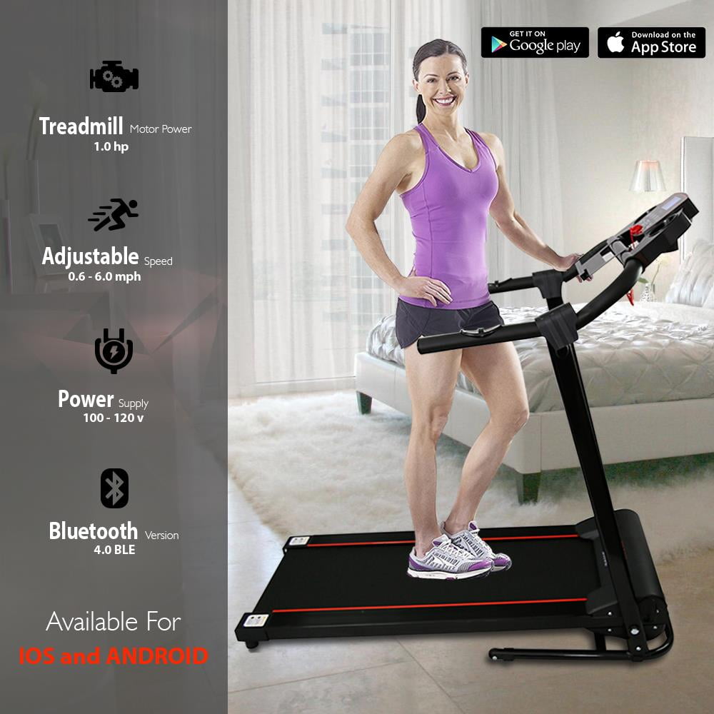 SereneLife Electric Walking Desk Exercise Treadmill, Black, 265 lb - Image 5