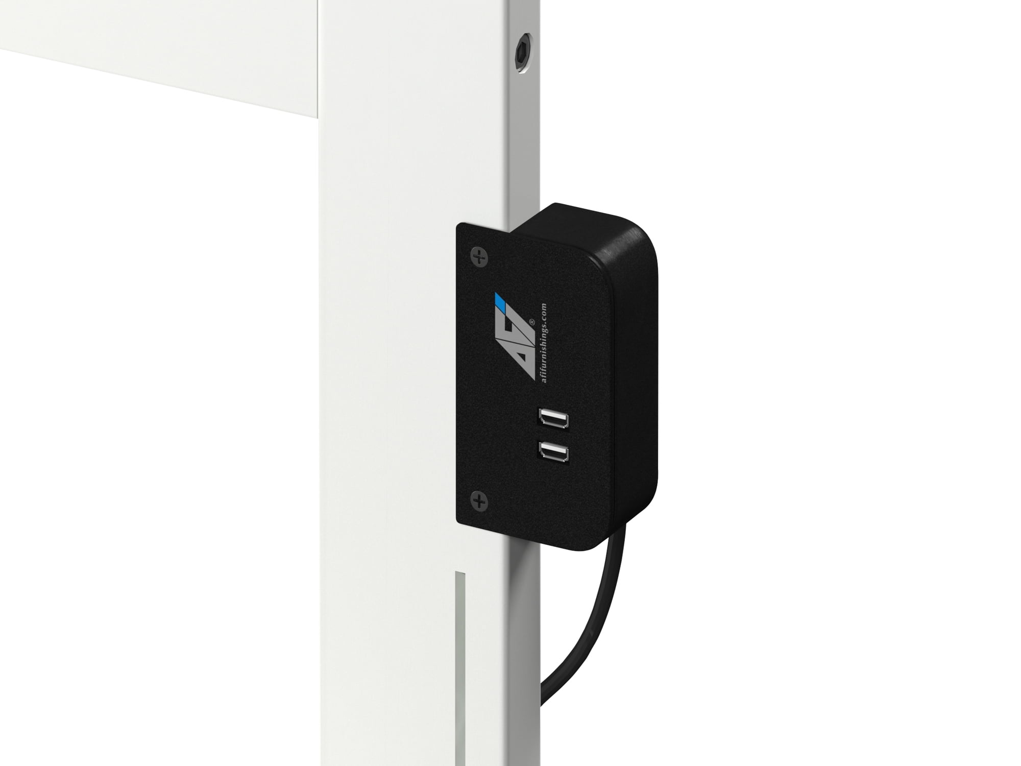 AFI Aria Full Modern Solid Wood Low Profile Platform Bed, White - Image 9