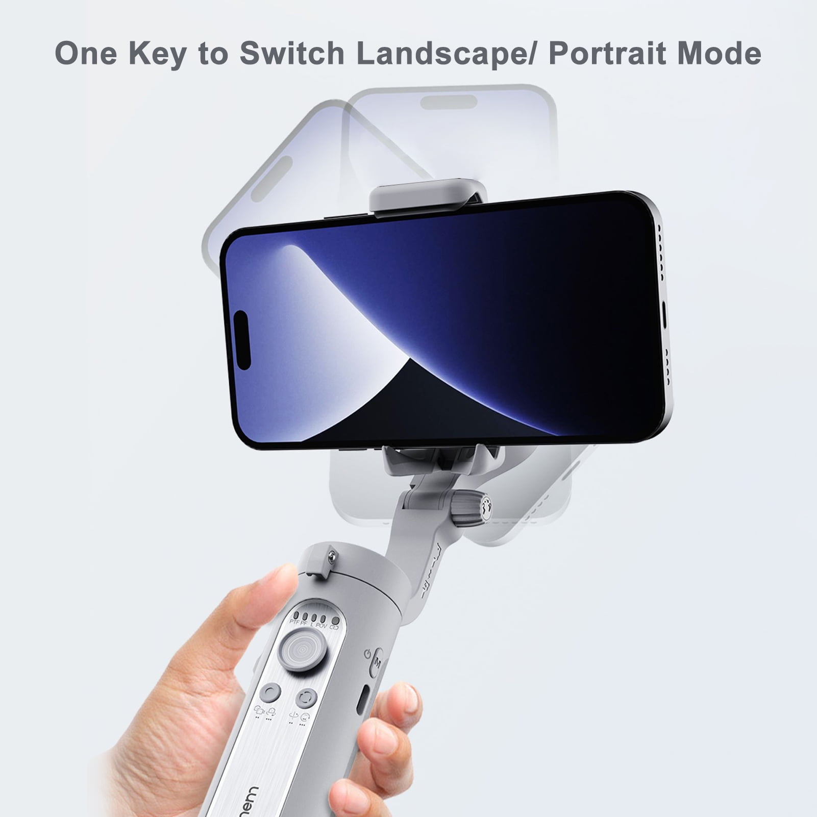 hohem iSteady XE Kit Gimbal Stabilizer for Smartphone, 3-Axis Phone Gimbal, Magnetic Fill Light, Portable & Foldable, One-Key Inception, Ideal for Travel, Vlogging - Image 4