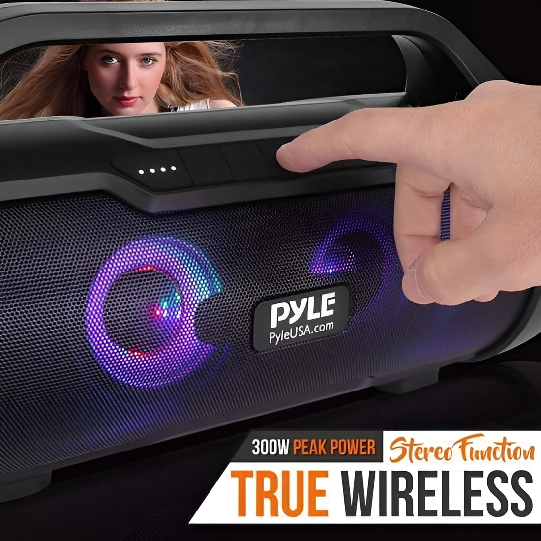 Pyle PBMWP185 500 Watt Portable Bluetooth Wireless BoomBox Speaker - Image 4