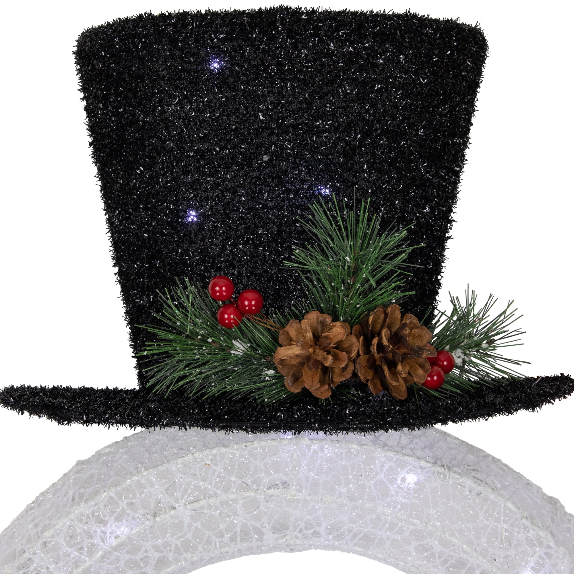 Northlight 48" LED Lighted Wreath Snowman Outdoor Christmas Decoration - Image 7