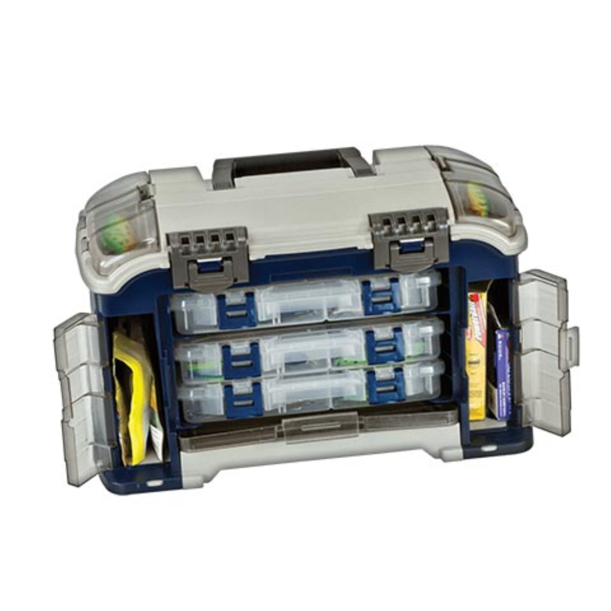 Plano Elite Angled Tackle System 3700, Blue and Silver - Image 9