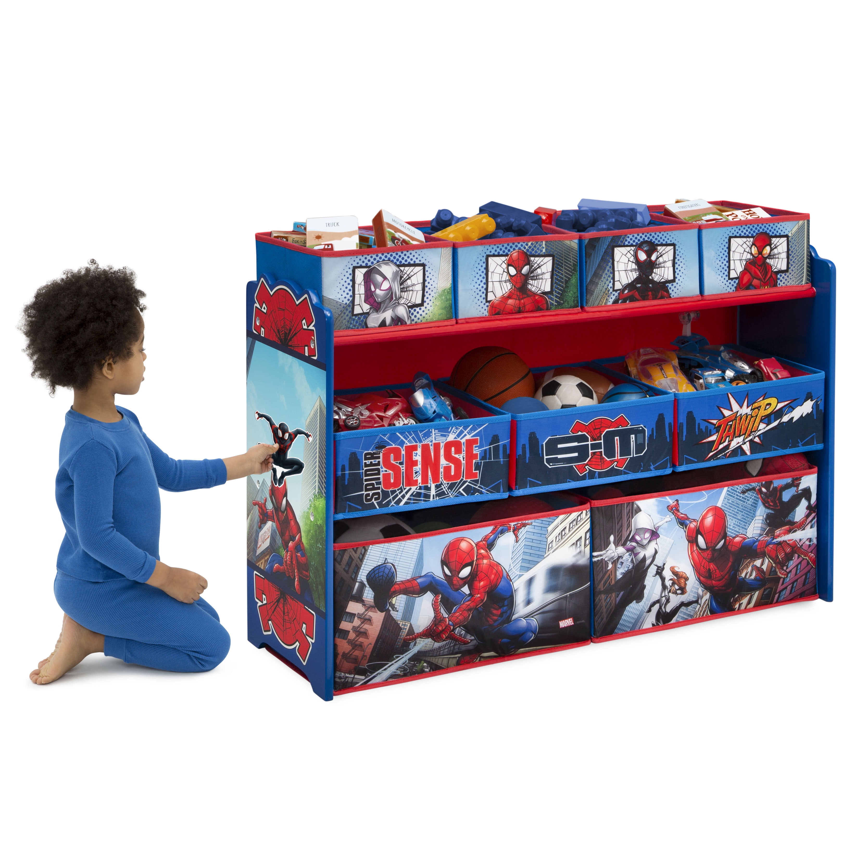 Marvel Spider-Man Deluxe 9 Bin Design and Store Toy Organizer by Delta Children - Image 7