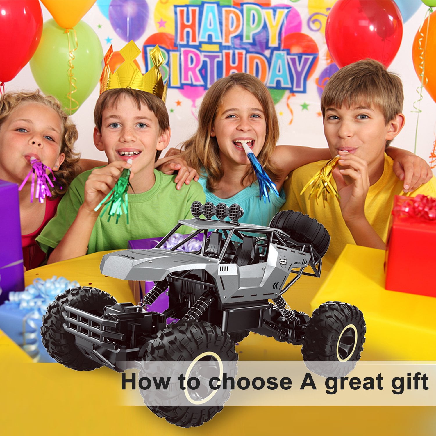 4DRC 1:12 Rc Car,off Road Truck Remote Control Car Metal Shell 2.4G 4WD,with 2 Batteries ,Cars for Boys& Gift for Kids,Silver - Image 10