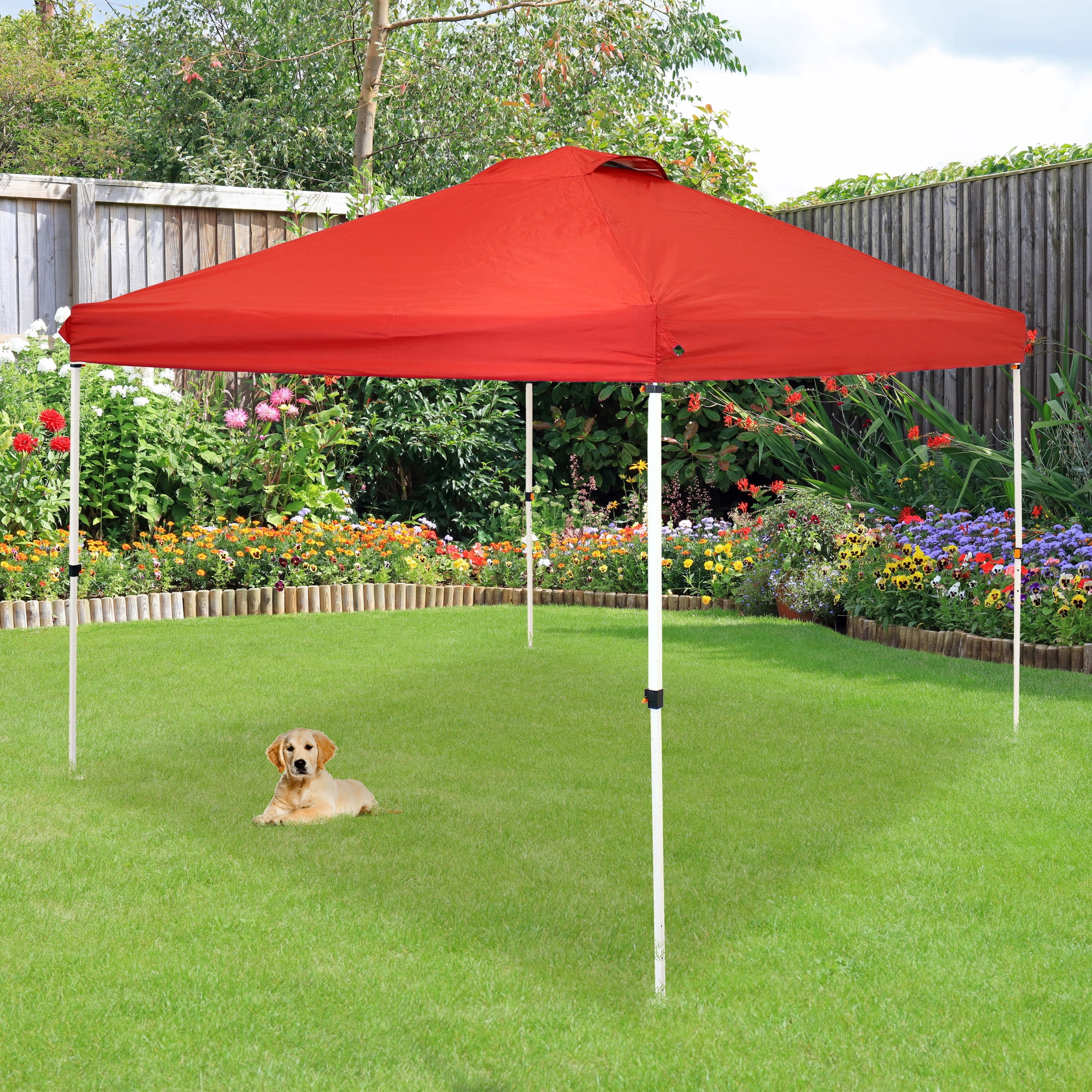Sunnydaze 12' x 12' Red Solid Premium Pop-Up Canopy Shade with Vent - Image 12