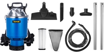 VEVORbrand Commercial Vacuum Cleaner, 5 in 1 HEPA Backpack Vacuum Cleaners, 3.6qt Lightweight Filtration Backpack Vacuum, Commercial Industrial Backpack Vacuum with Telescoping Wand, Tool Kit, Corded - Image 8