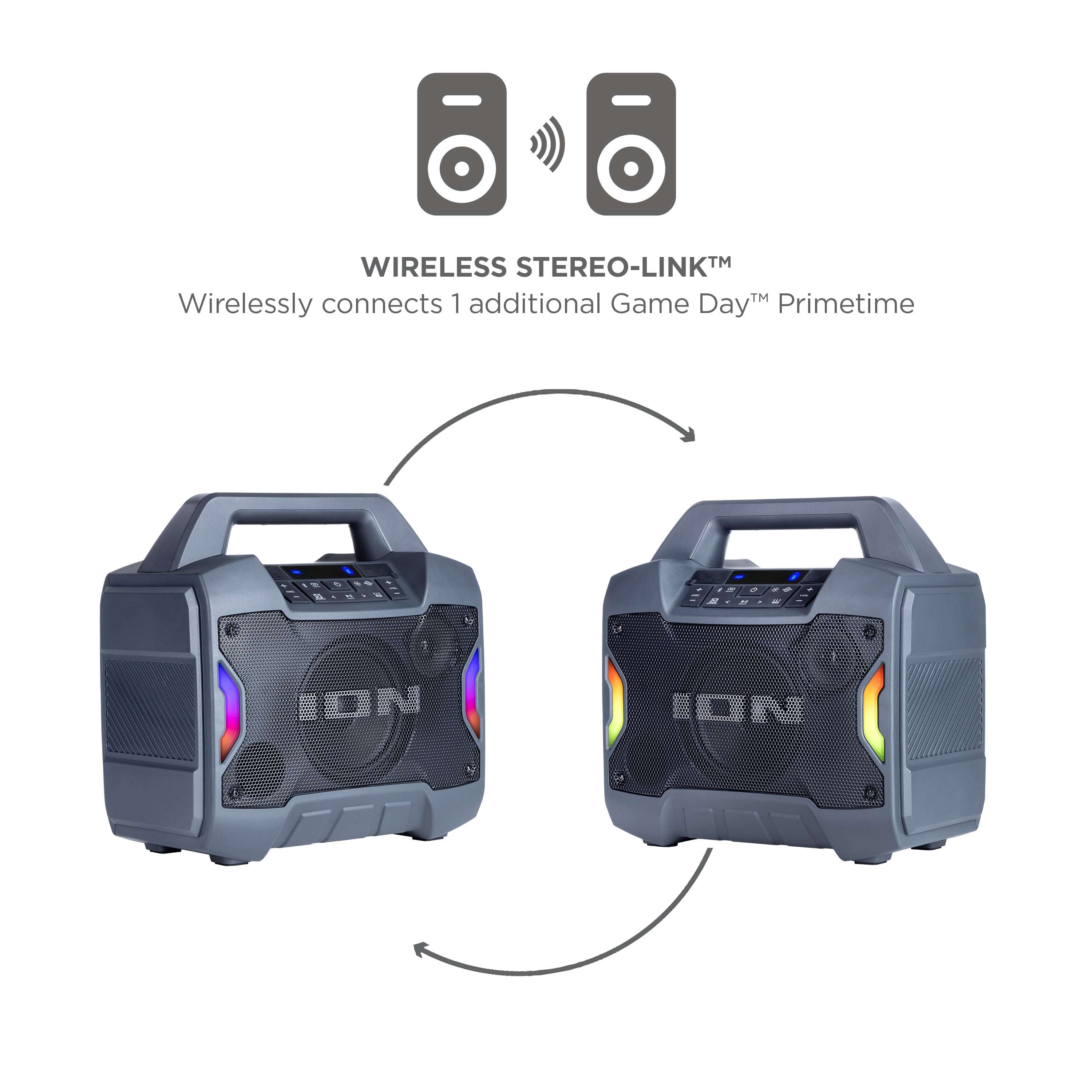 ION Audio Game Day Primetime Portable Rechargeable Speaker with Lights - Image 8