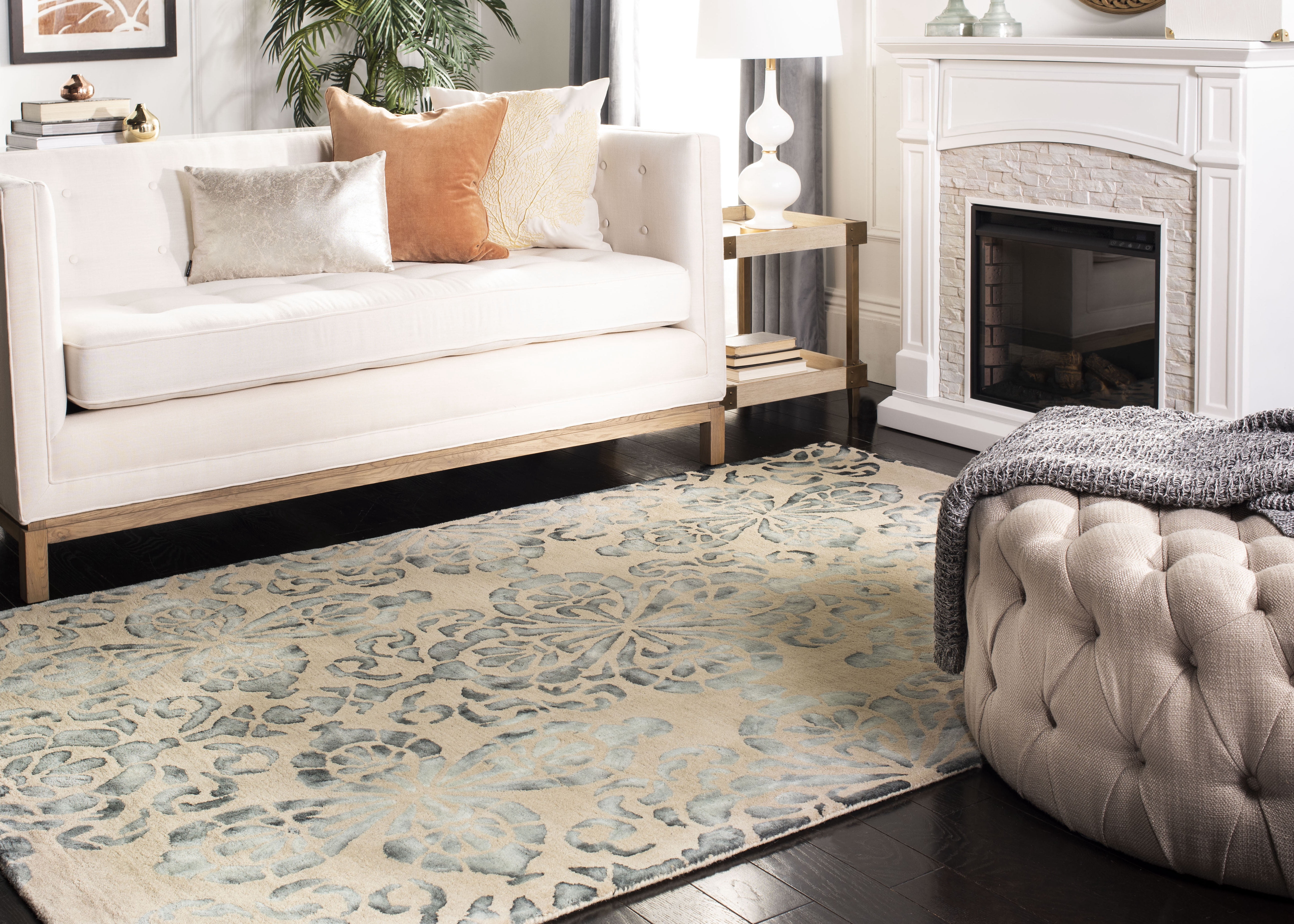 Safavieh Dip Dye Beaumont Distressed Wool Area Rug, Camel/Gray, 5' x 8' - Image 11