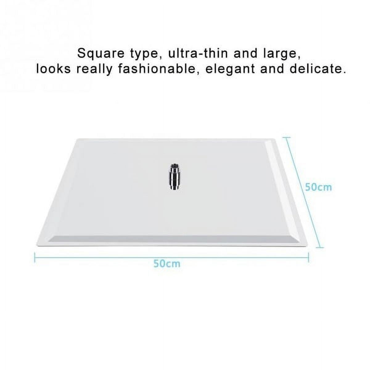 20" Modern Style Stainless Steel Square Rain Shower Head Rainfall Bathroom Top Sprayer - Image 3