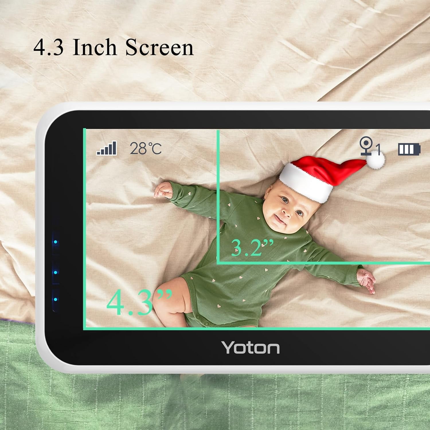 Yoton Video Baby Monitor with 4.3-Inch Display, 30-Hour Battery, Night Vision, Two-Way Talk - Image 7