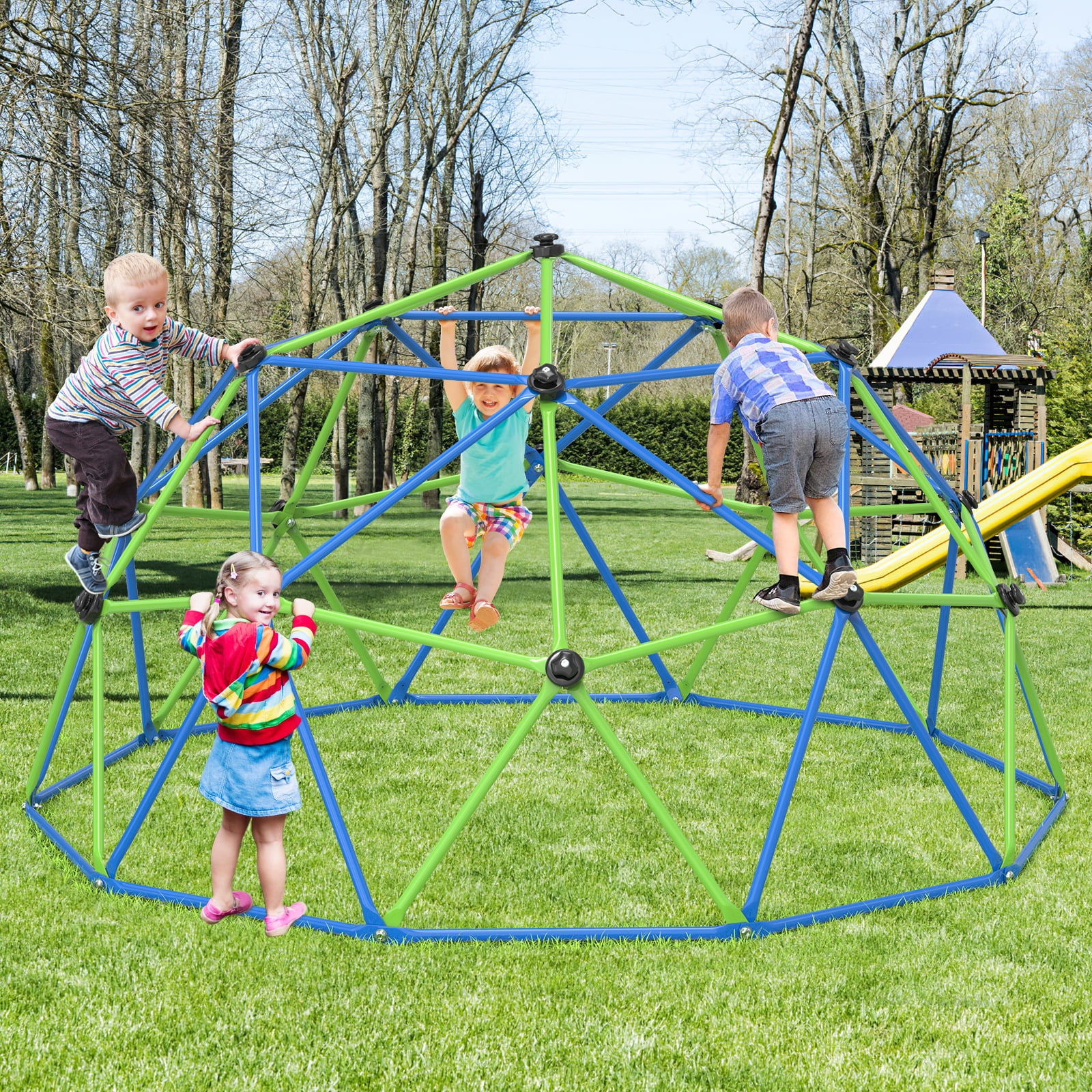 WOSTOO 10FT Climbing Dome,Kids Dome Climber Jungle Gym Outdoor Toddler Play Set for Kids 3-10 Year Outdoor Play , Supports up to 880lbs - Image 3