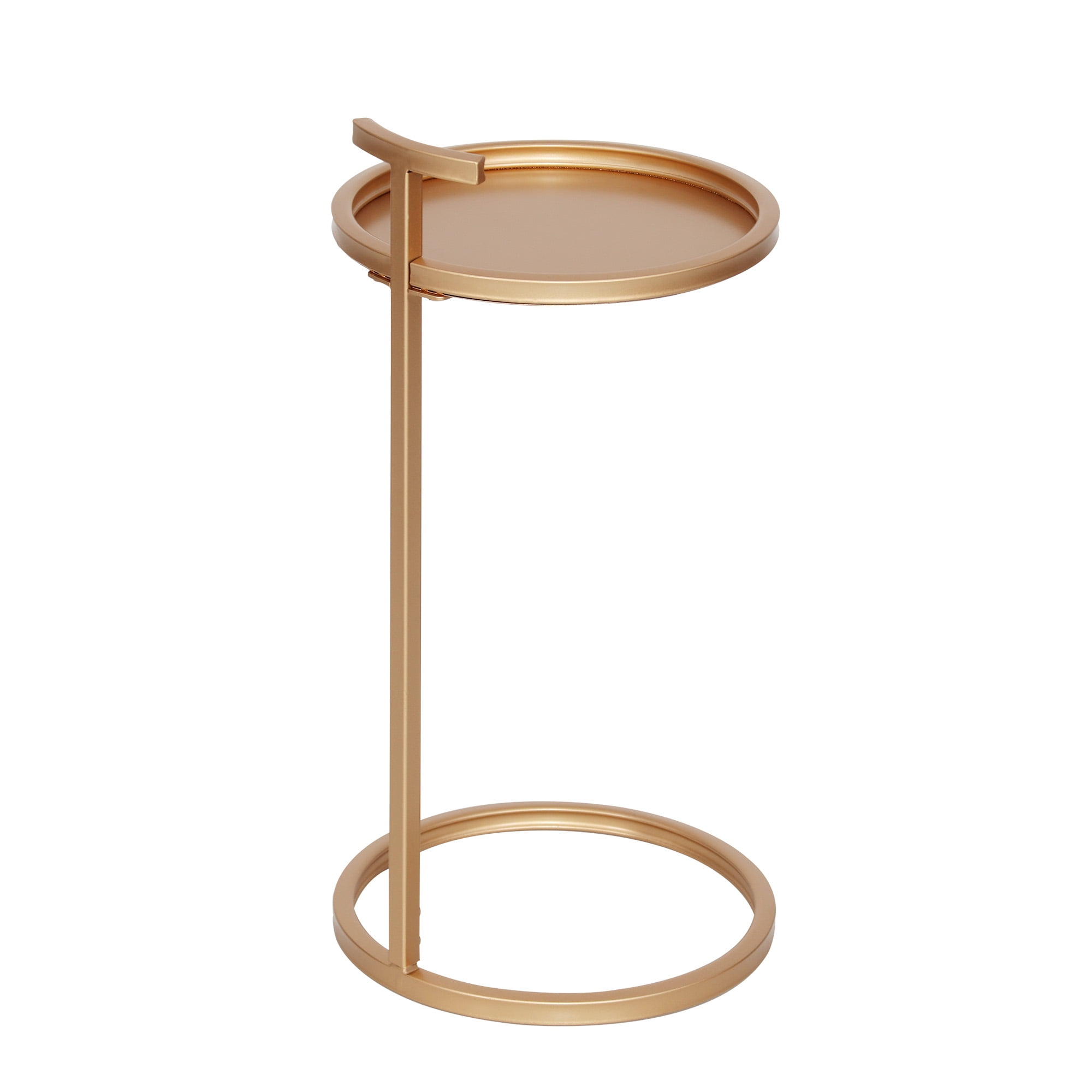 Abble Dia 12" Round Soft Gold Metal C Table - Image 5