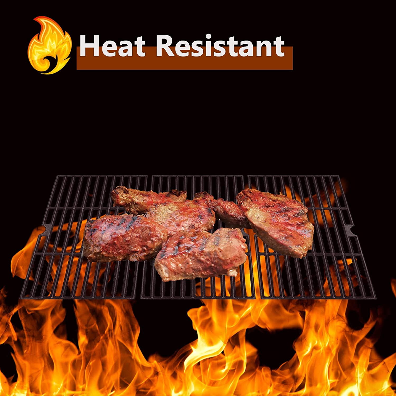 Uscover 3 Pack 16 7/8" Grill Grates Replacement Parts for Charbroil 463420508, 463420511, 463436213,463440109, Cast Iron Grill Cooking Grates for charbroil,Master Chef, Thermos and Backyard - Image 5