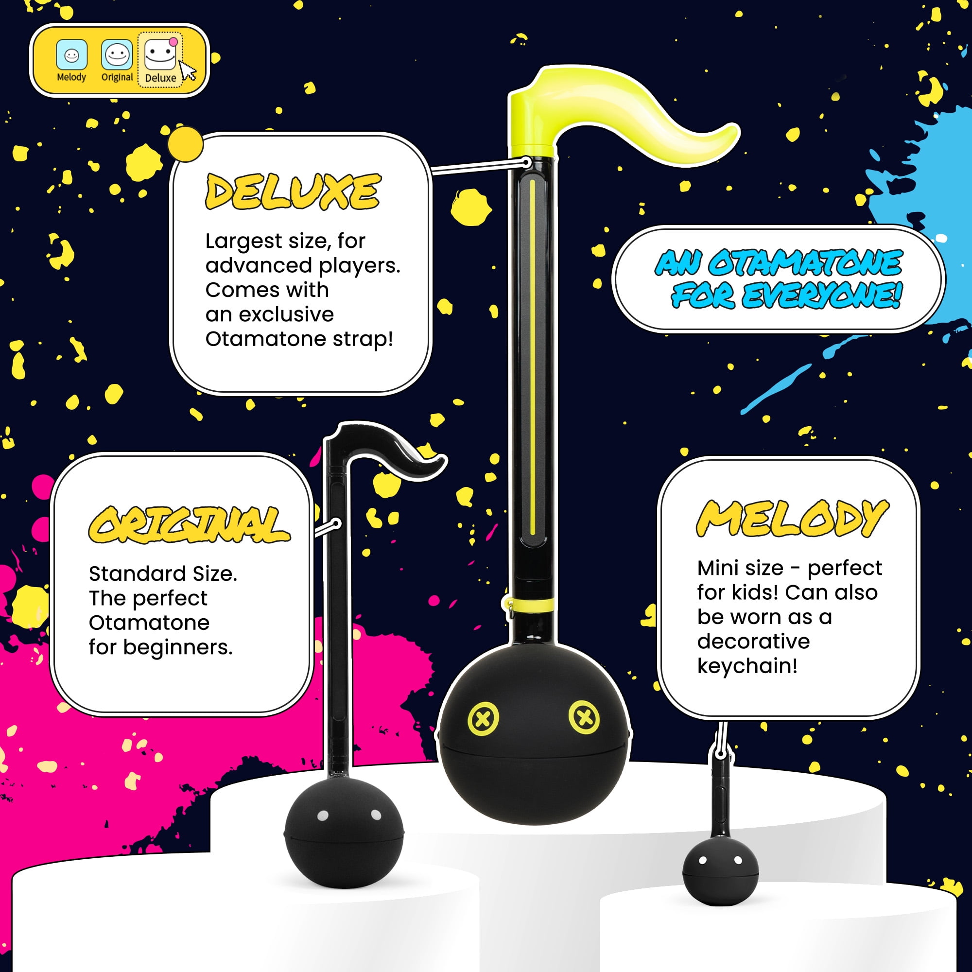Otamatone Deluxe Electronic Musical Instrument for Adults Portable Synthesizer Digital Electric Music from Japan by Cube/Maywa Denki Cool Stuff Gifts, Monster (Lime Green/Black) - Image 7