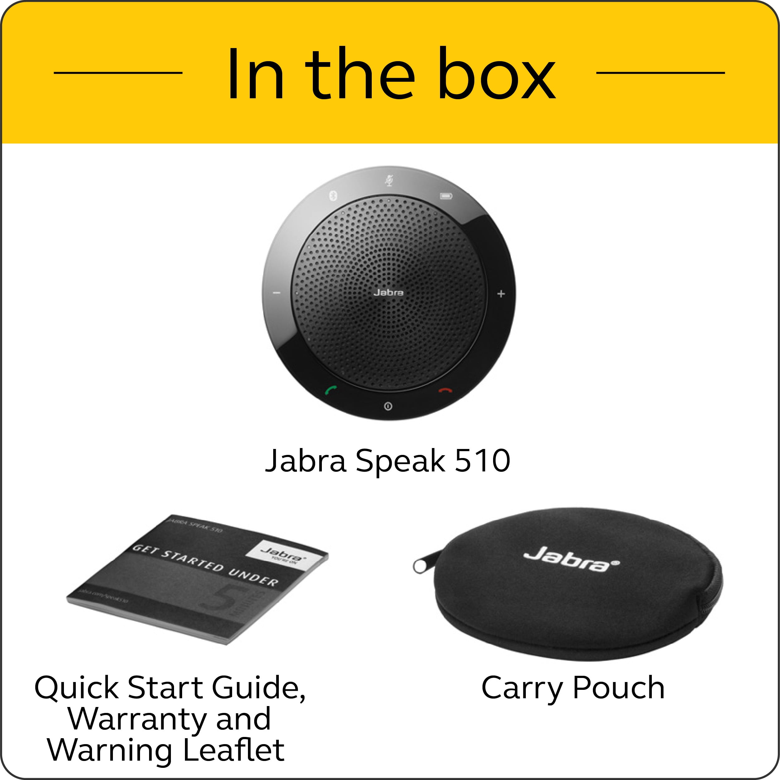Jabra Speak 510 Portable Speaker for Music and Calls Black - Image 3