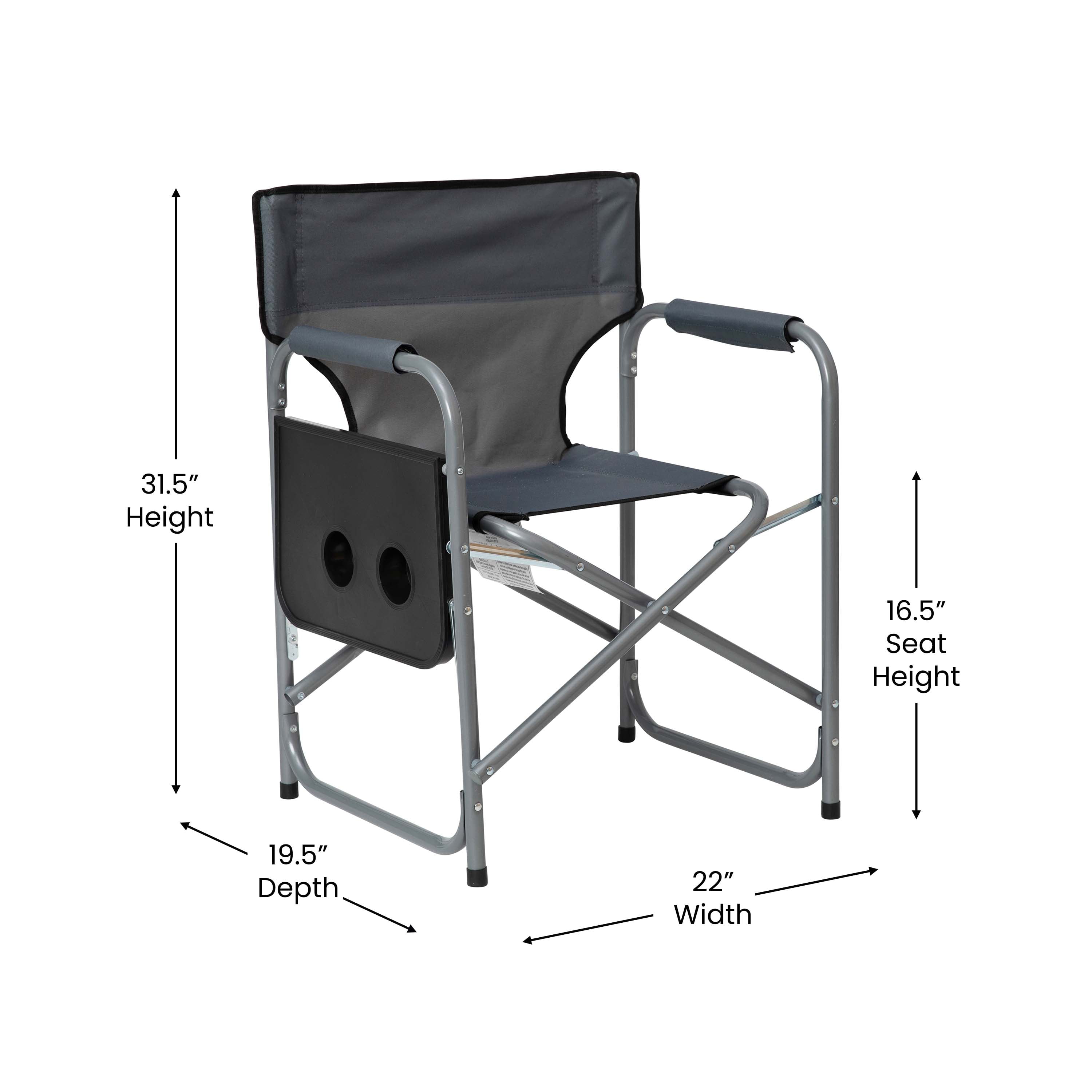 Flash Furniture Steel Camping Chair, Gray - Image 5
