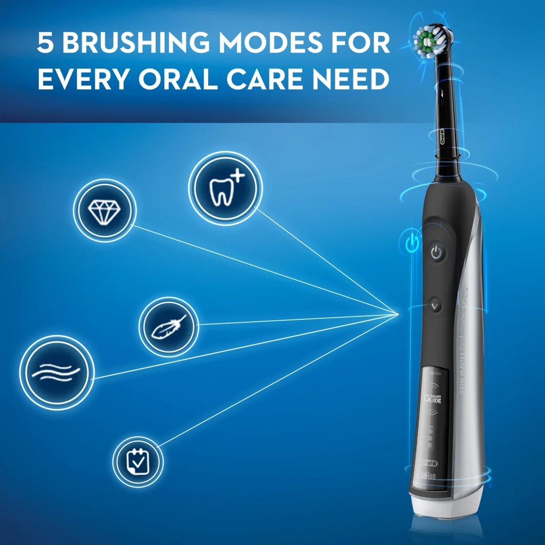 Oral-B Pro 5000 Smartseries Power Rechargeable Electric Toothbrush with Bluetooth Connectivity - Black - Image 3